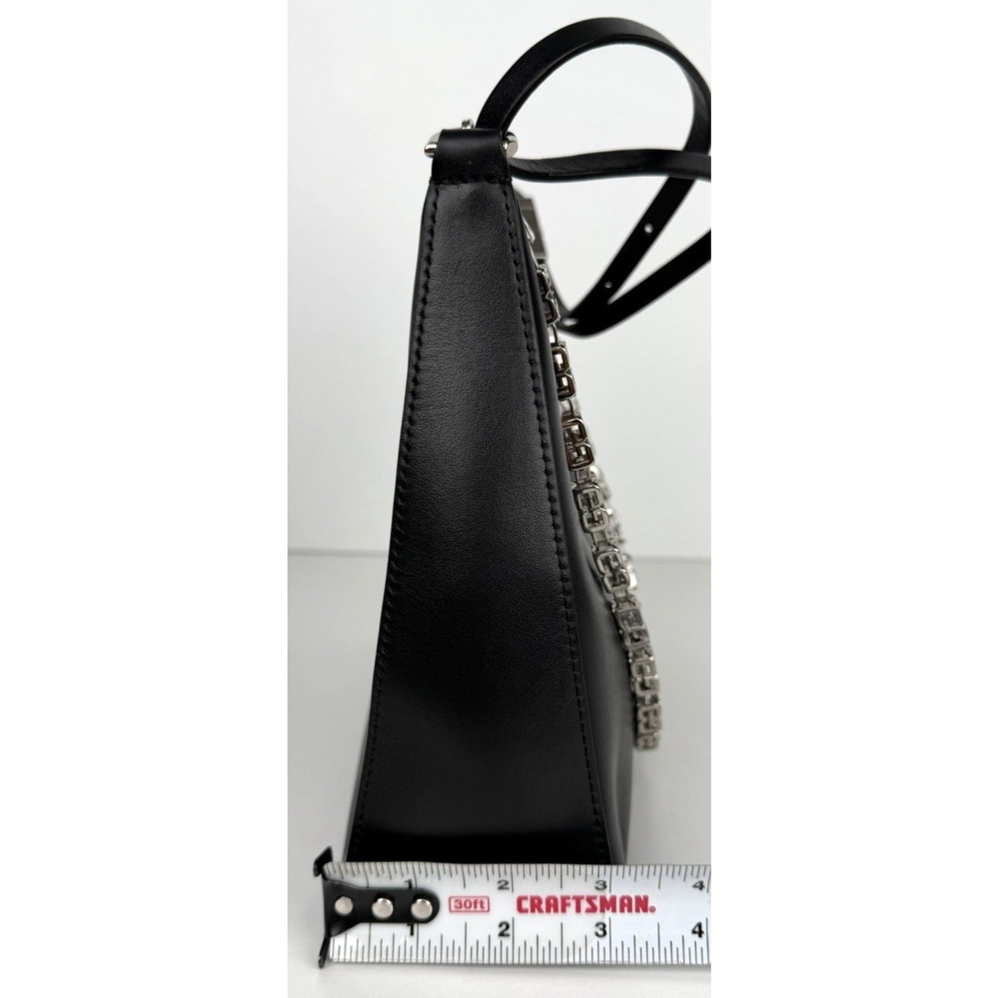 Givenchy Moon Cut Out Hobo Small Bag in Black Classic Smooth Leather S-08