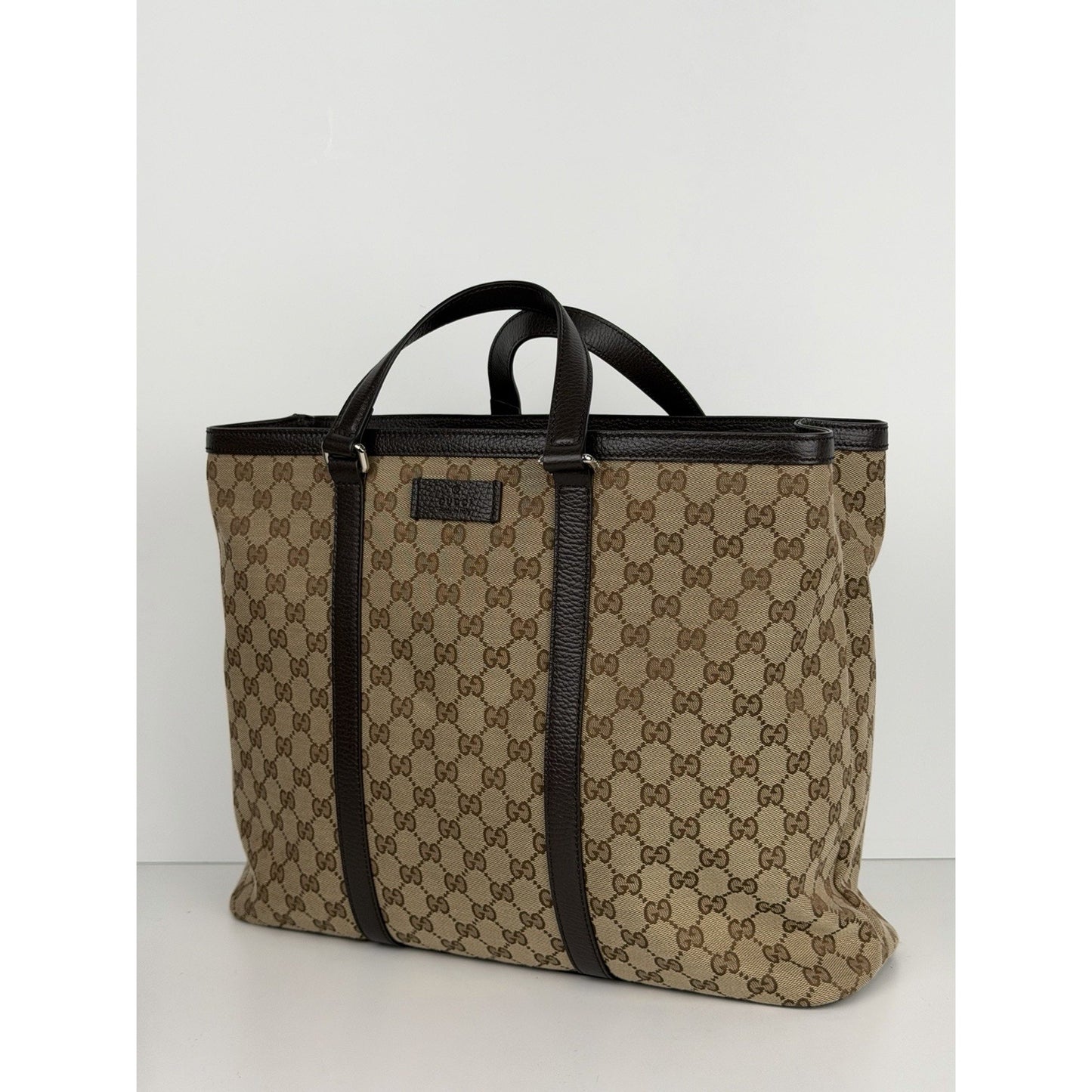 Gucci Joy Tote Bag Large in Brown GG Supreme Monogram Canvas S