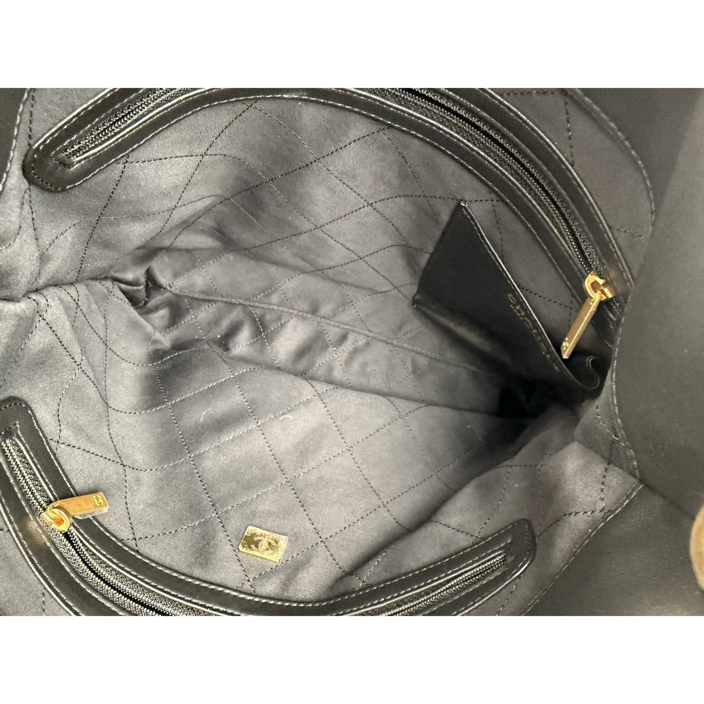 Chanel Black Quilted Leather Chains Strap Gold Hardware Hobo Bag