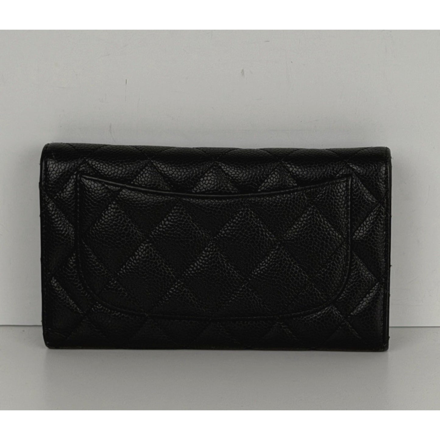 Chanel Caviar Quilted Flap Wallet in Black Caviar Leather 2017 K3