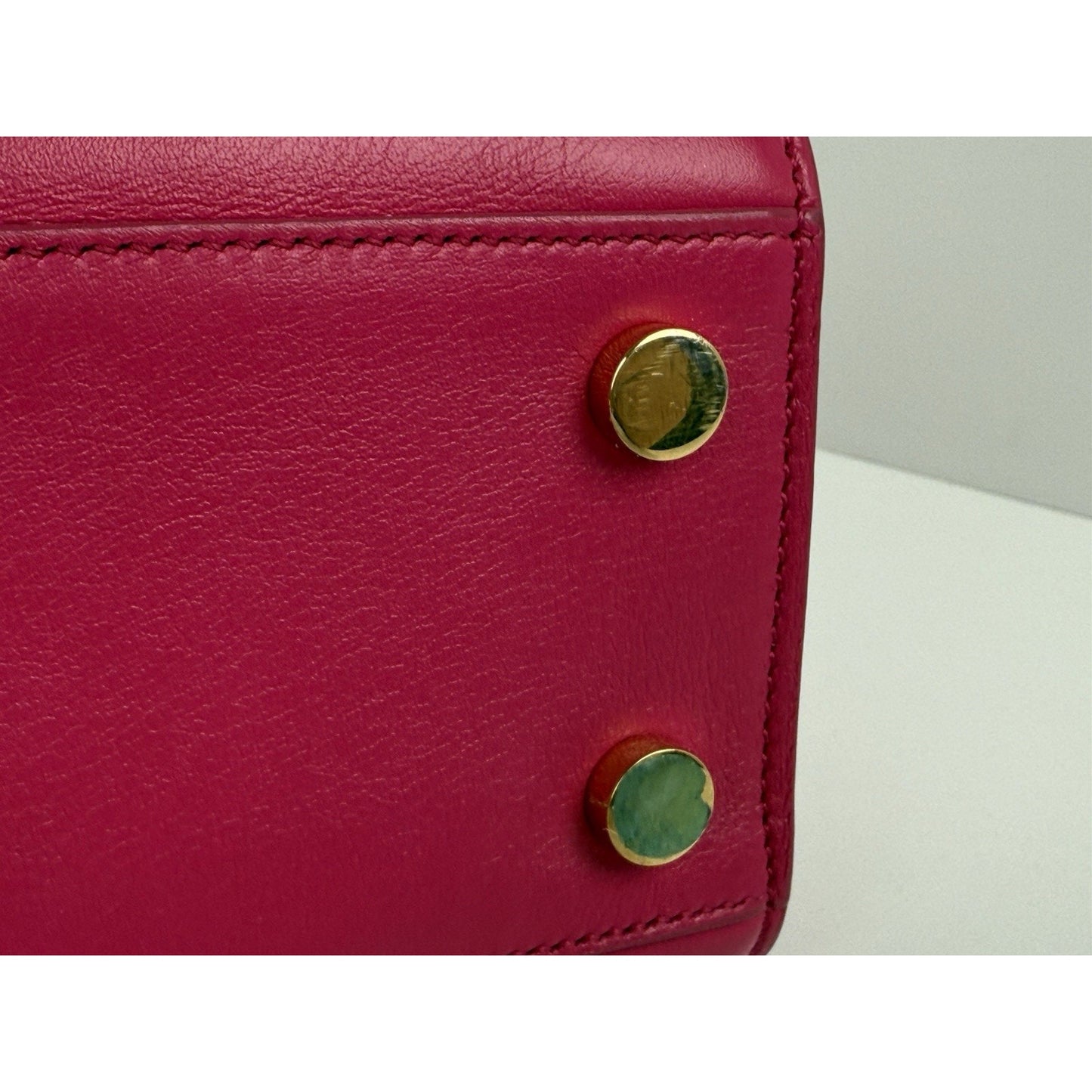 SAINT LAURENT Pink Leather Sac de jour Nano Women's Bag with Shoulder Strap