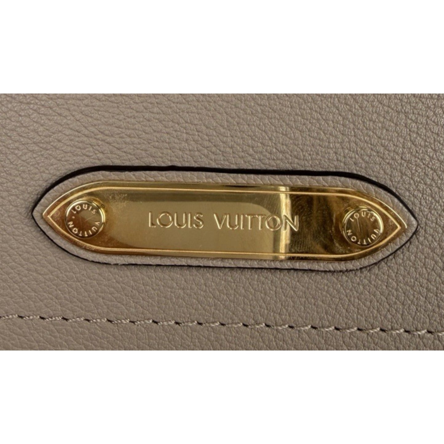Louis Vuitton City Steamer MM Bag in Galet Gray Calfskin Leather NFC E-5