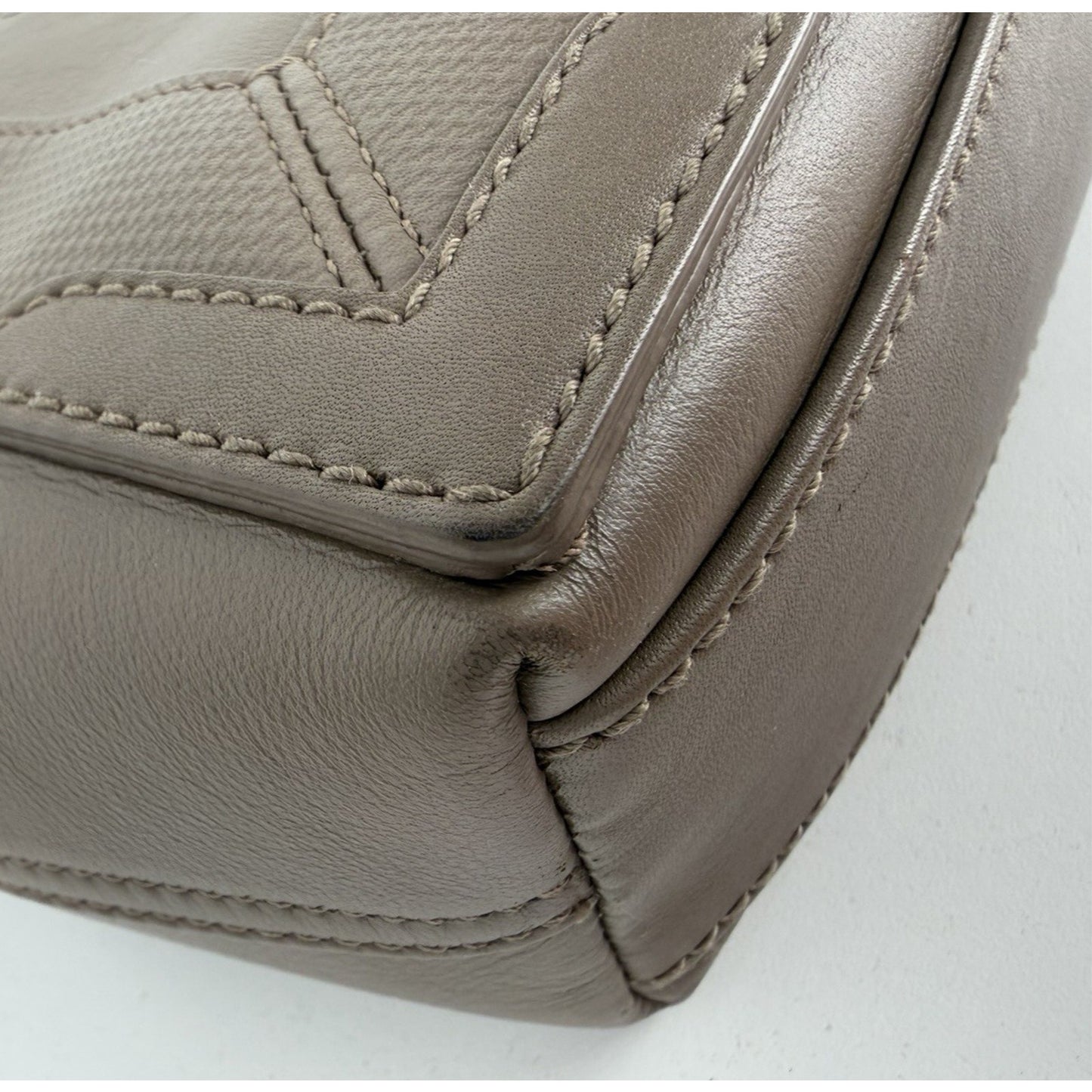 Balenciaga Navy Cabas Top Handle Bag XS with Pouch in Brown Leather S-10