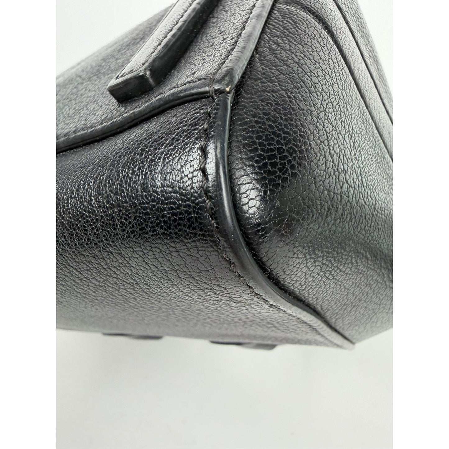 Givenchy Mini Antigona Bag in Black Grained Goatskin Leather S04