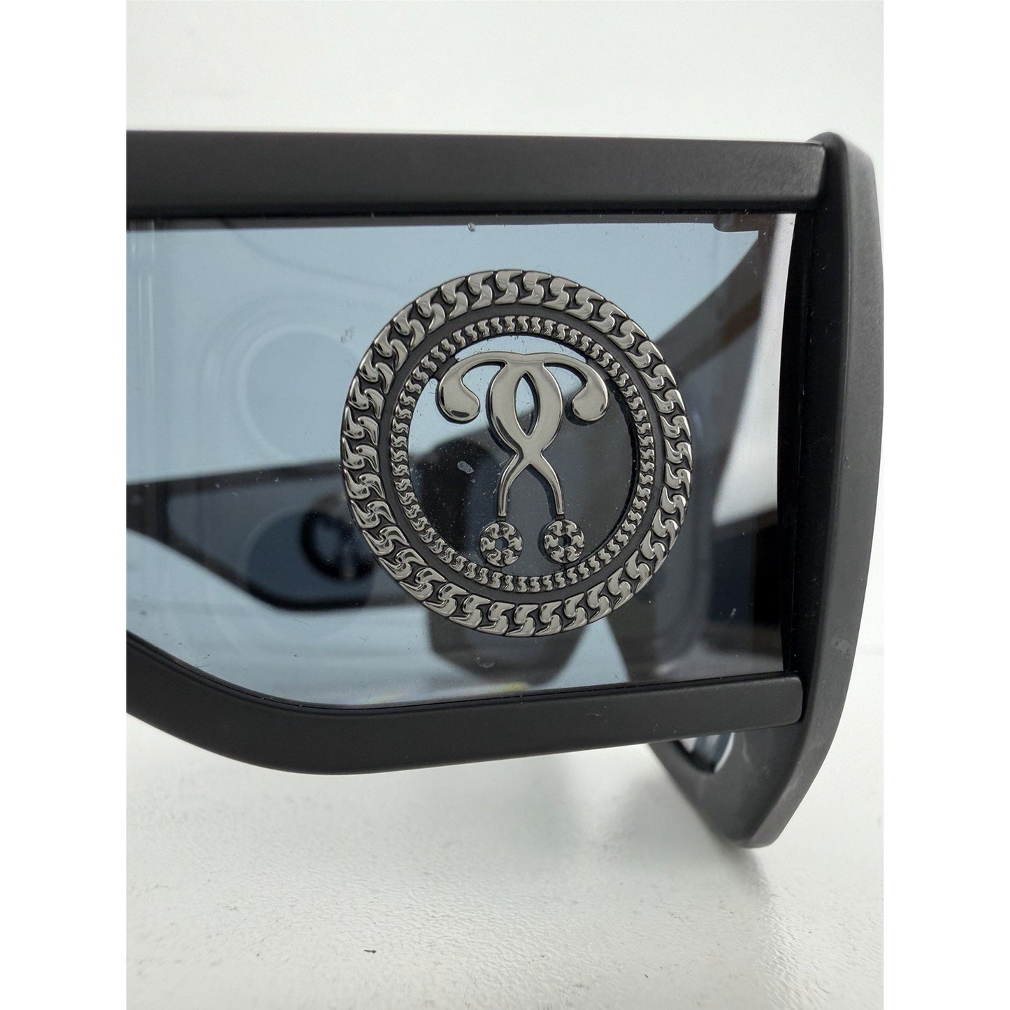 Moschino MOS021/S Square Sunglasses 145 in Matte Black with Dark Lenses