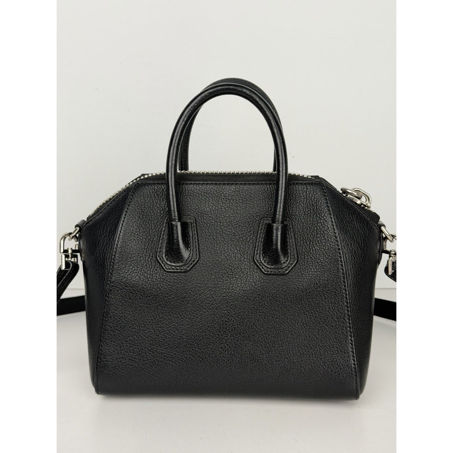 Givenchy Mini Antigona Bag in Black Grained Goatskin Leather S04