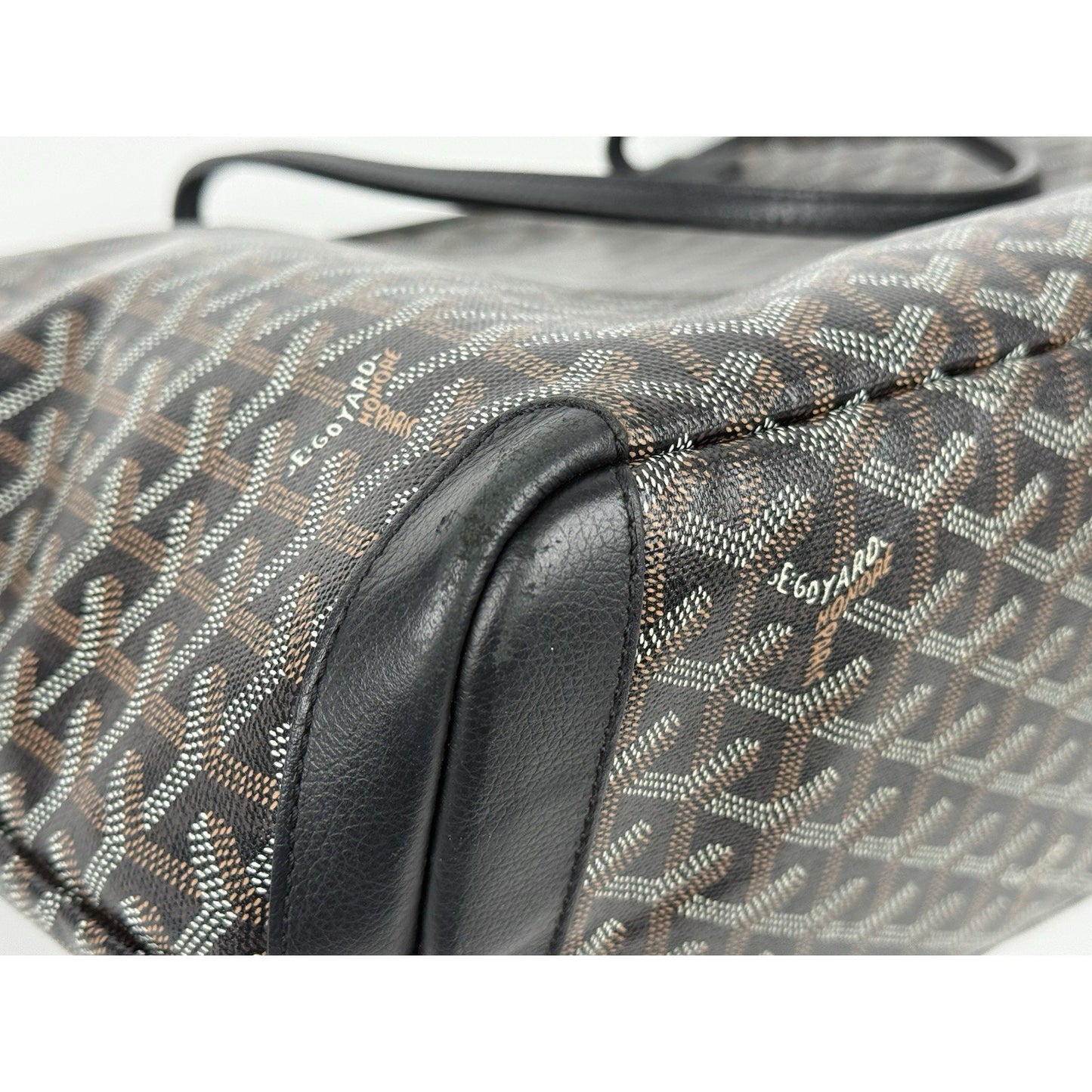 GOYARD Saint Louis PM Coated Canvas Tote Bag Black