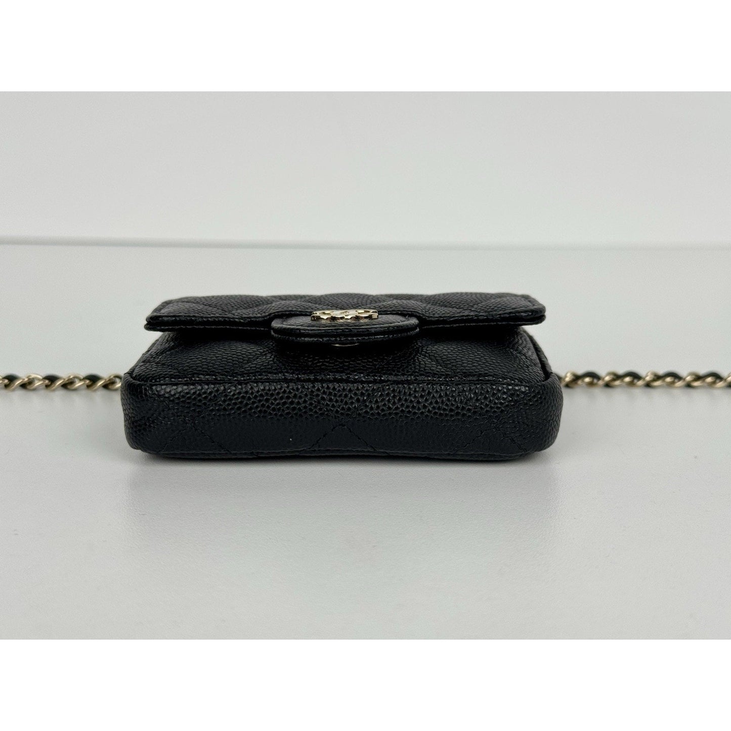 Chanel Classic Flap Chain Belt Bag Quilted Caviar Mini