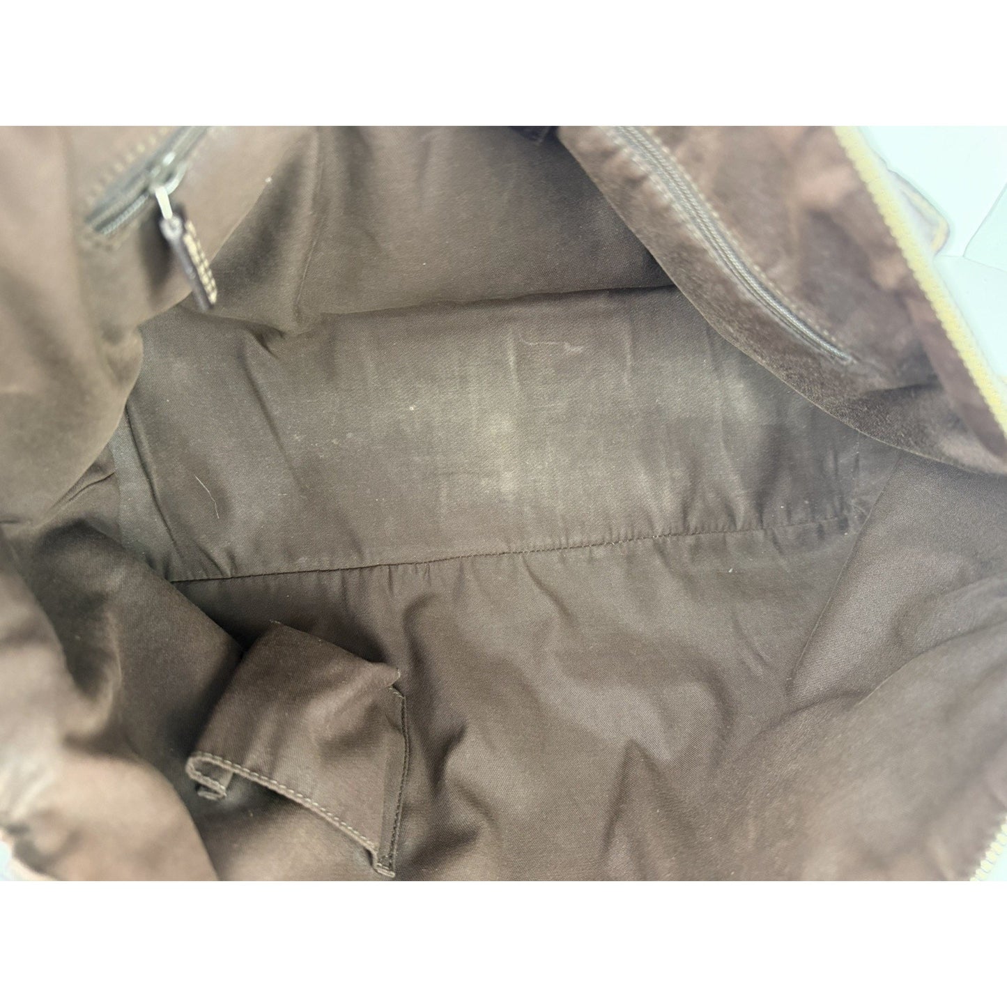 Gucci Medium Princy Tote Bag in GG Monogram Brown Canvas with Web Ribbon S18