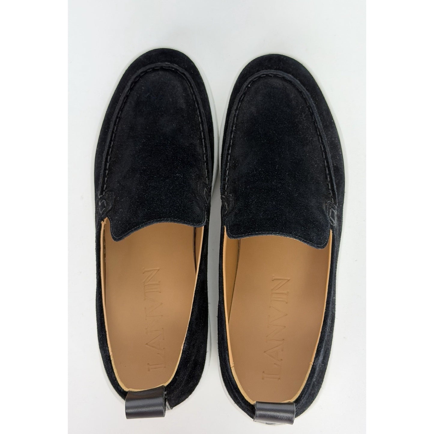 Lanvin Cruiser Suede Moccasin Loafers in Black 46EU (12 US Men)