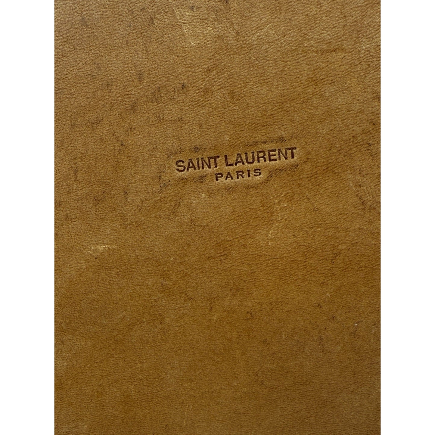 Saint Laurent Rive Gauche Linen Leather Women’s Bucket Bag in Beige