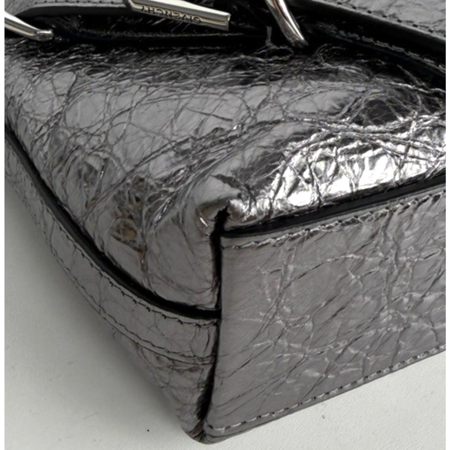 Givenchy Voyou Small Bag is Crafted From Metallic Crinkled Leather S