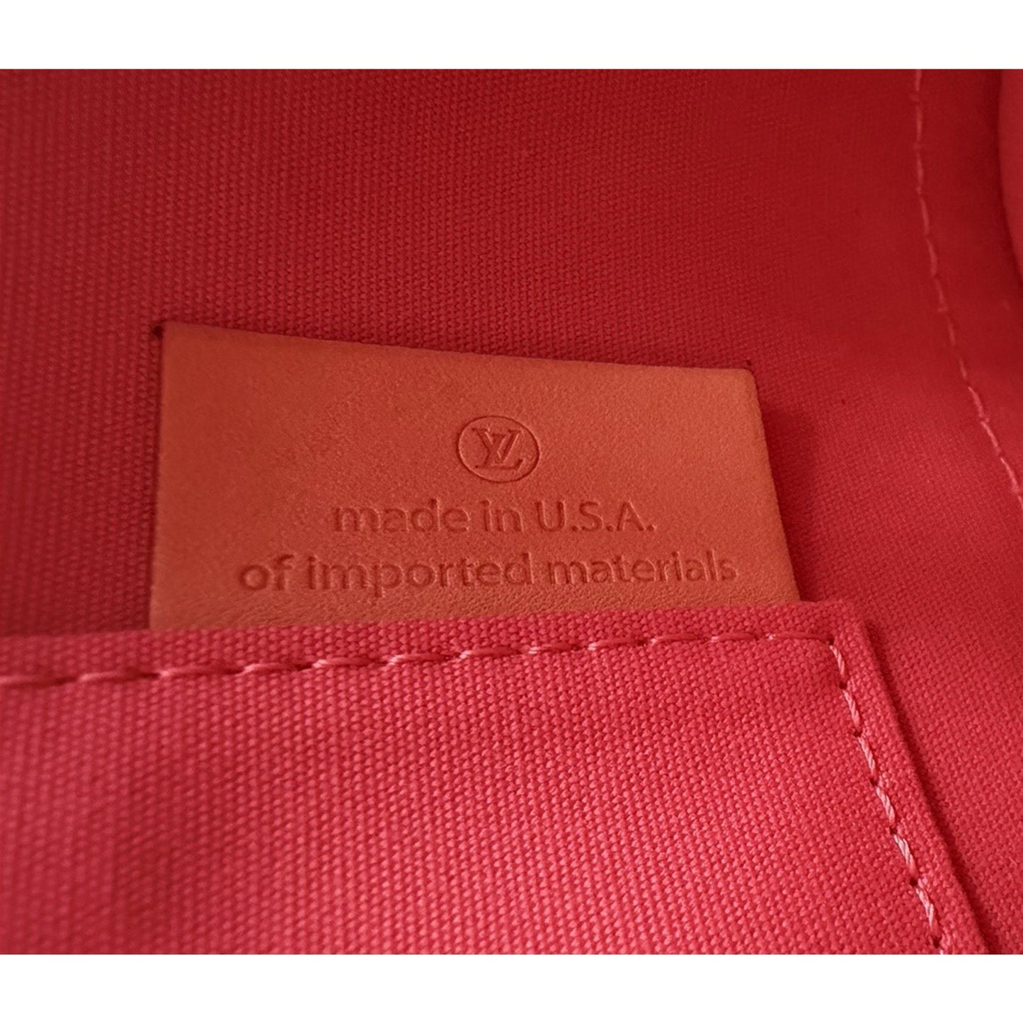 Louis Vuitton Alma BB Bag LV Monogram Glossy Coral-Pink Patent Leather 2015 S