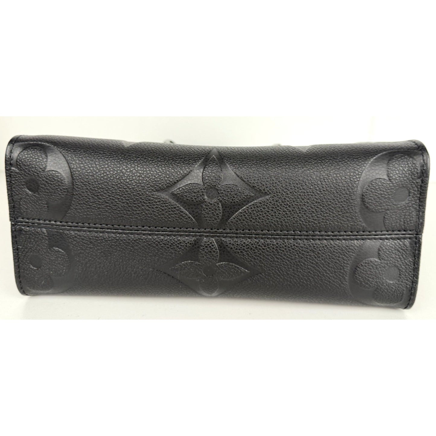 Louis Vuitton OnTheGo PM Bag in Black Embossed Monogram Empreinte Leather NFC E1