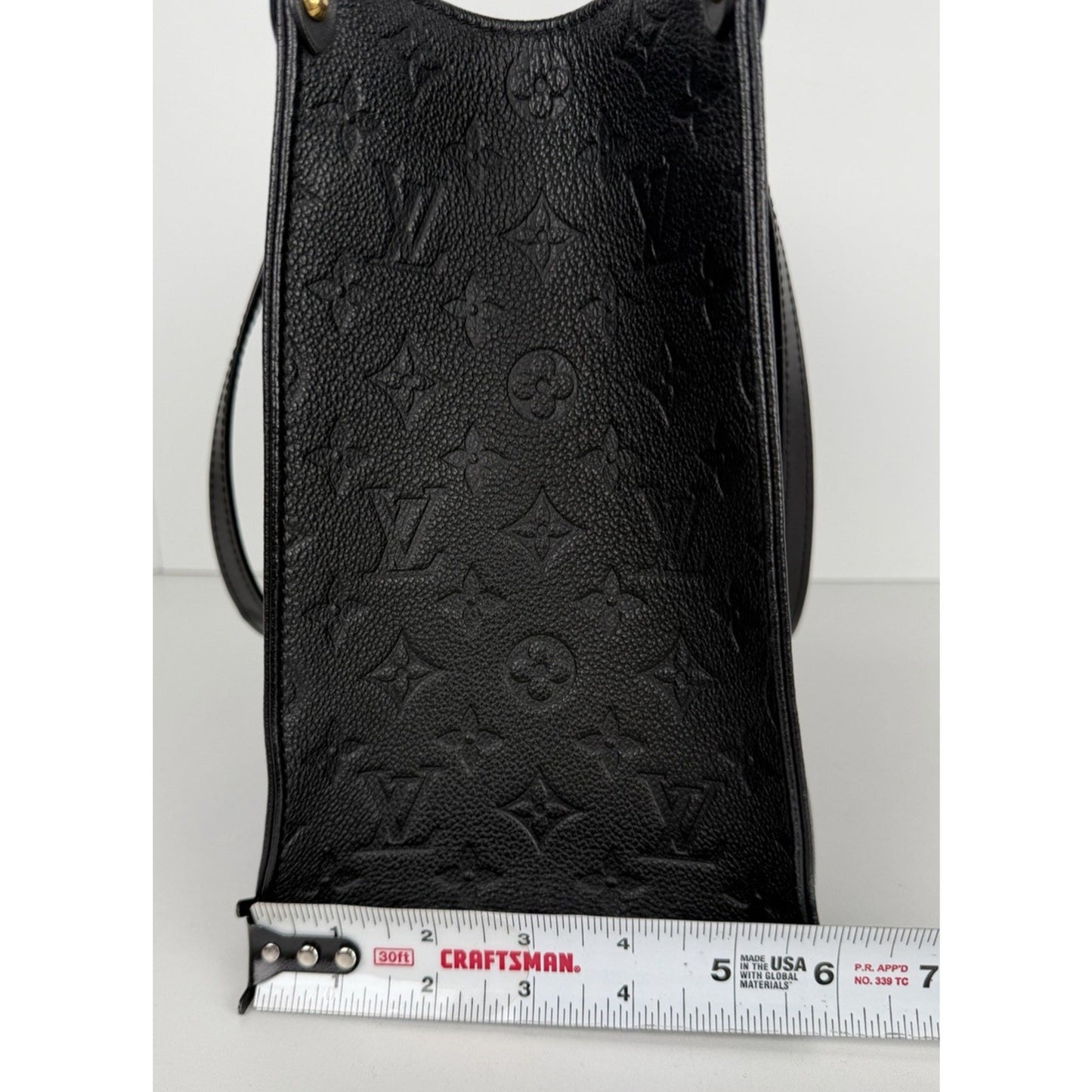 Louis Vuitton OnTheGo MM Bag in Black Monogram Empreinte Leather NFC D9