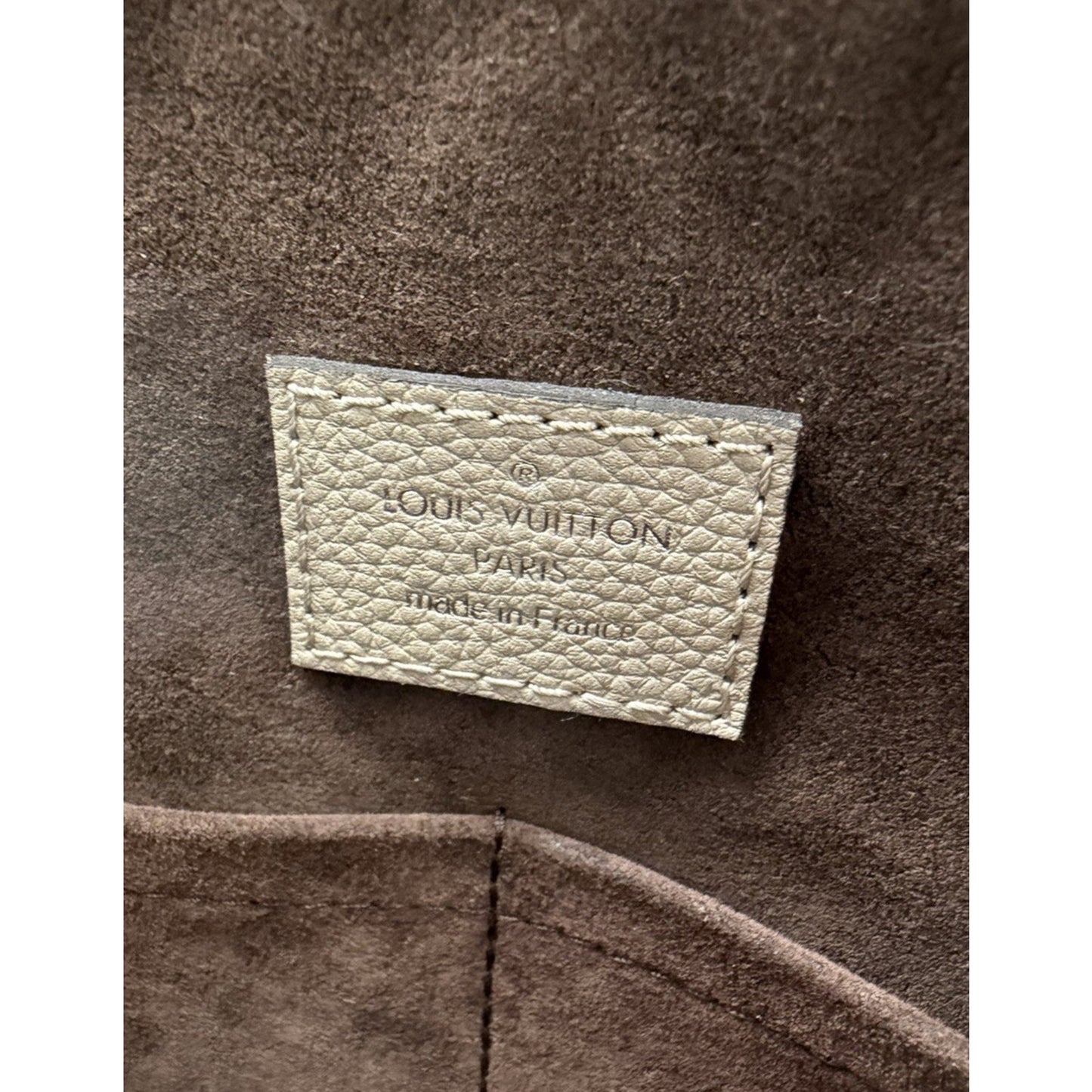 Louis Vuitton Haumea Top Handle Bag in Beige Galet Mahina Leather 2018 B-1
