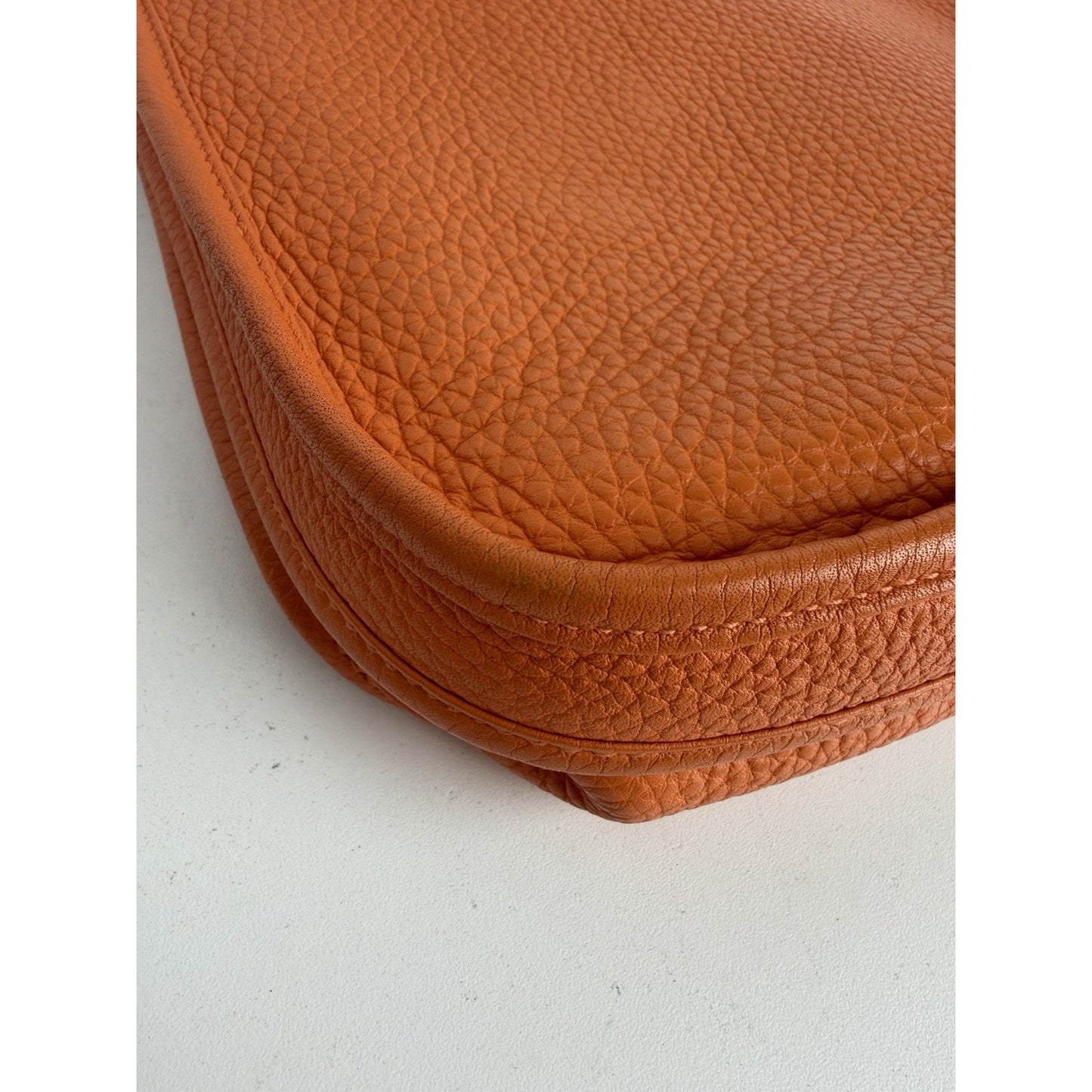 Hermes Evelyne III Crossbody Bag 29 Orange Taurillon Clemence Leather R-1 2010