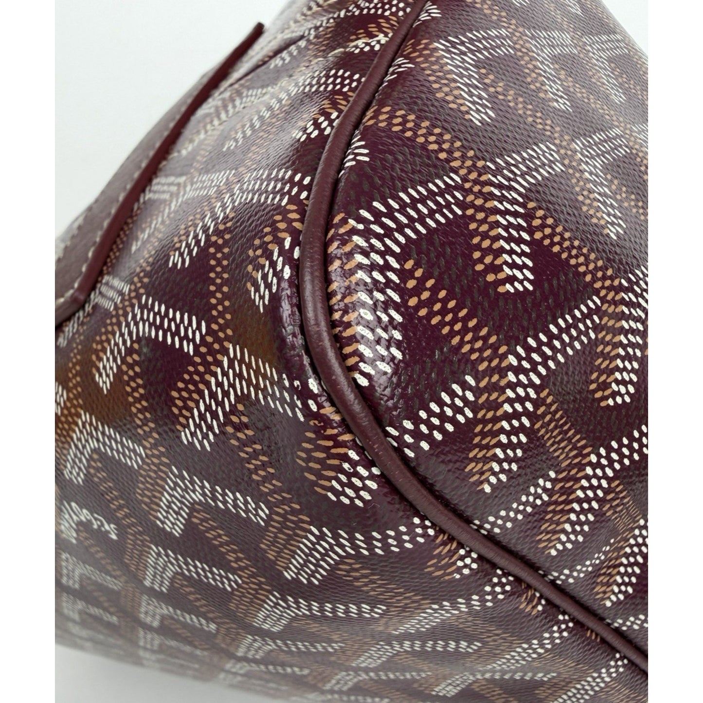 Goyard Sac Rouette PM Bag in Burgundy Goyardine Coated Canvas E1