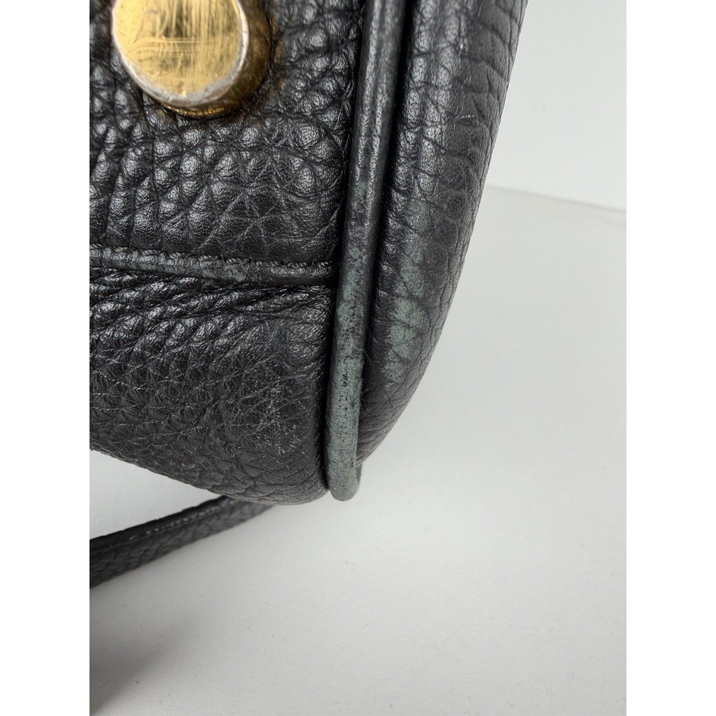 Tom Ford Weekend Black Grained Leather Duffle Bag Unisex&Gold-Tone Hardware