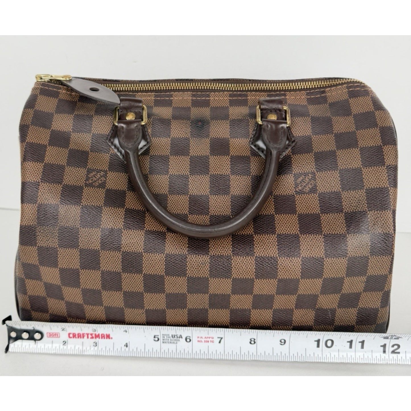 Louis Vuitton Speedy 30 Bag in Damier Ebene Coated Canvas 2018 S-08