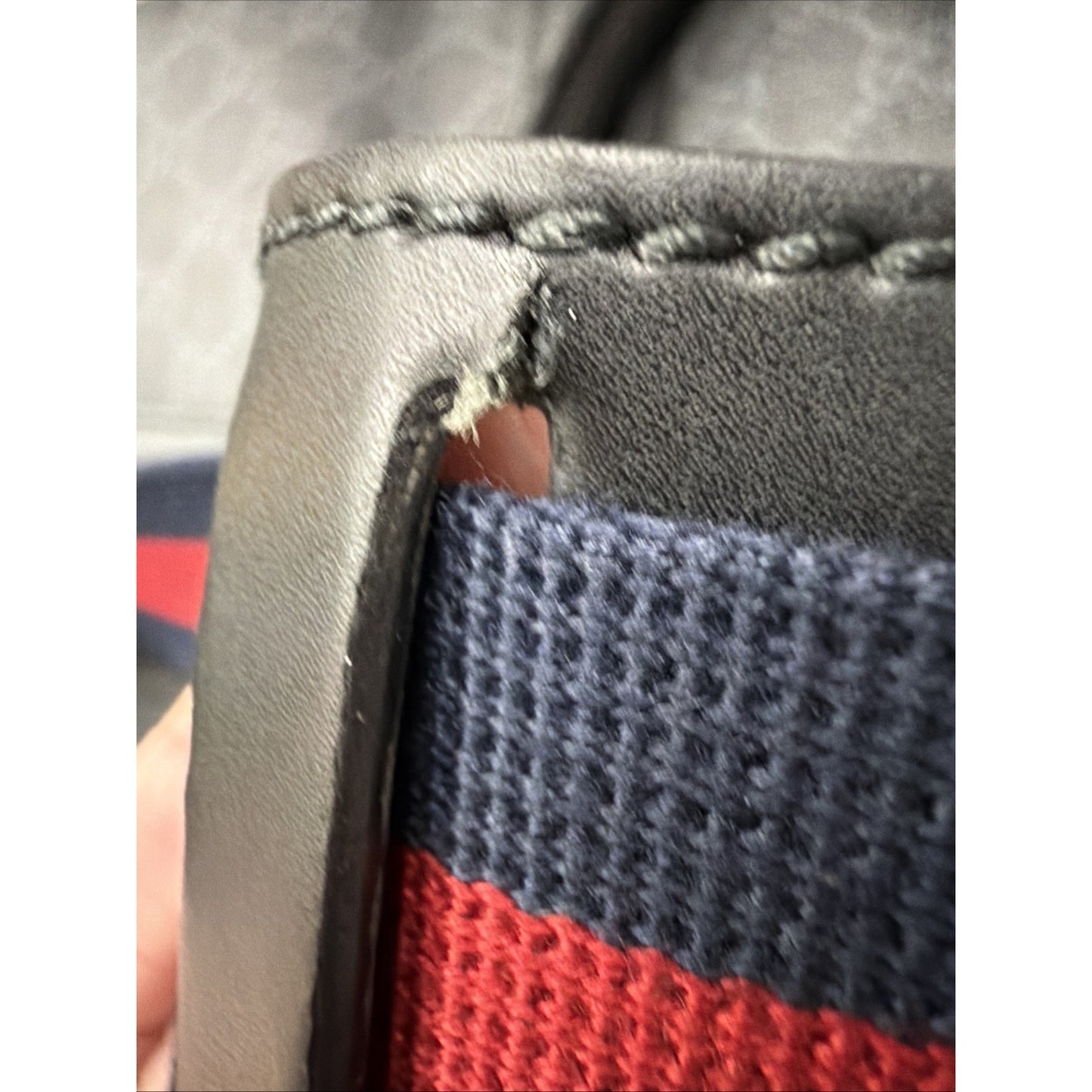Gucci GG Black Medium Duffle Bag with Leather Trim