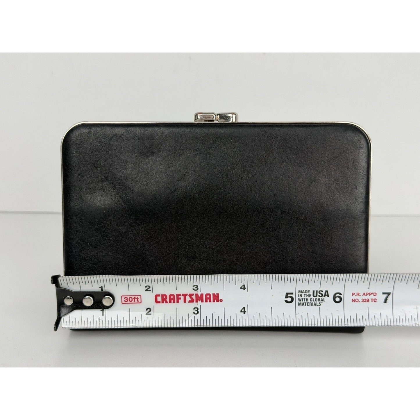 The Row Black Leather Minaudiere Women Clutch B4