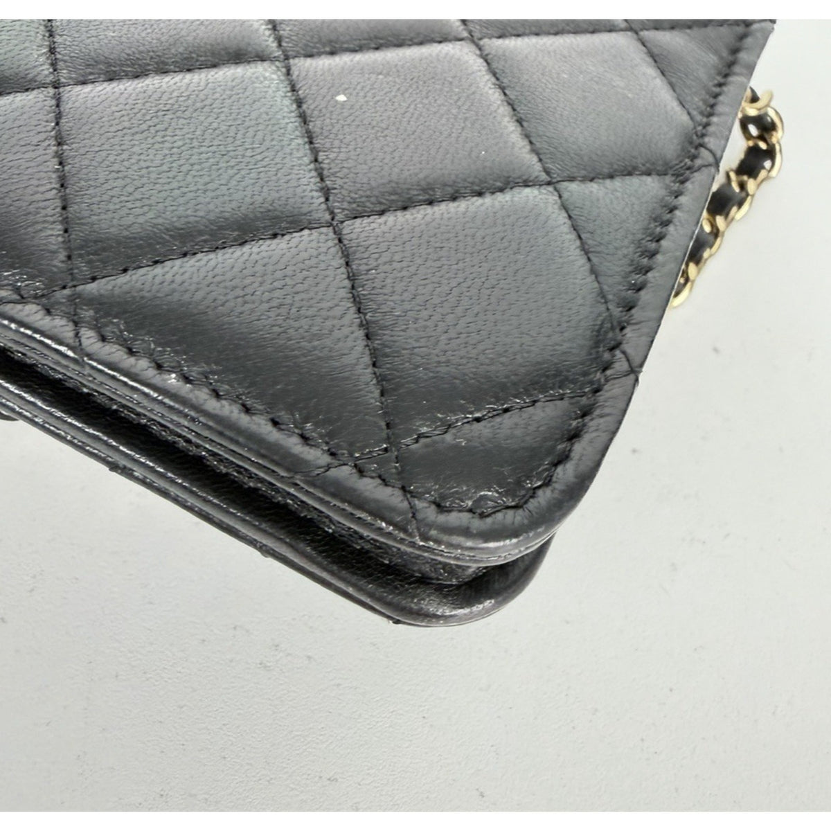 Chanel Trendy CC Wallet on Chain Bag in Black Quilted Lambskin Leather 2022 D5