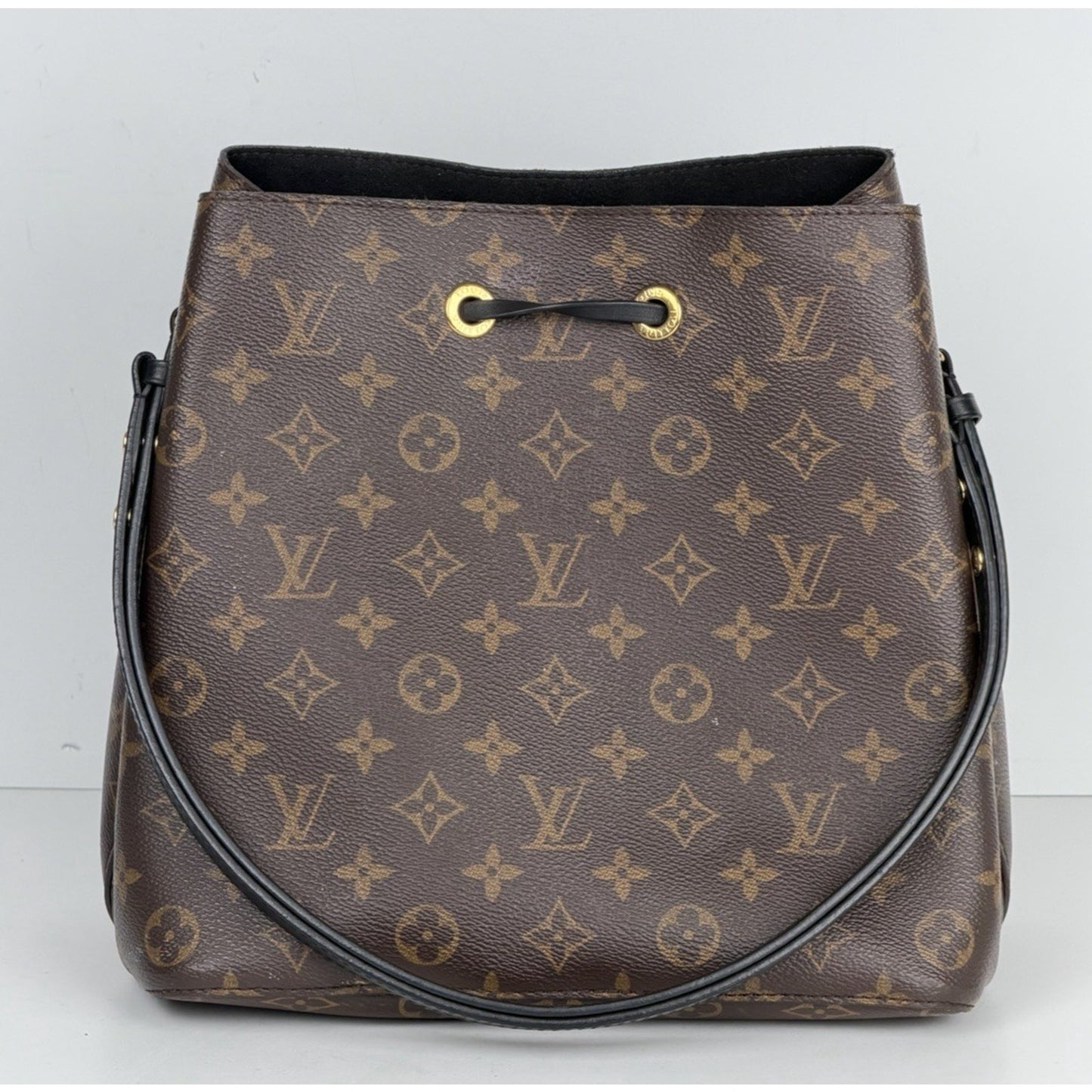 Louis Vuitton NeoNoe MM Bucket Bag Monogram Canvas Leather Drawstring 2019 R1