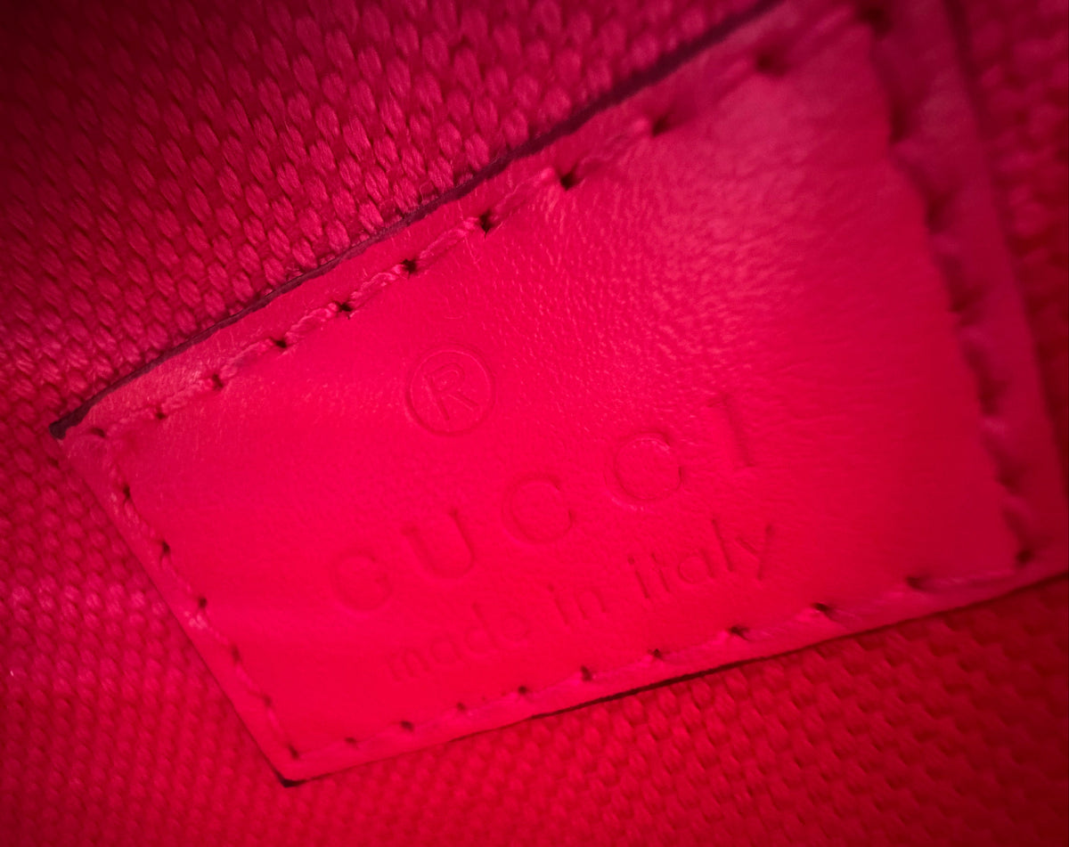 Gucci Interlocking G Marmont Small Shoulder Bag in Pink Quilted Chevron Leather YS12
