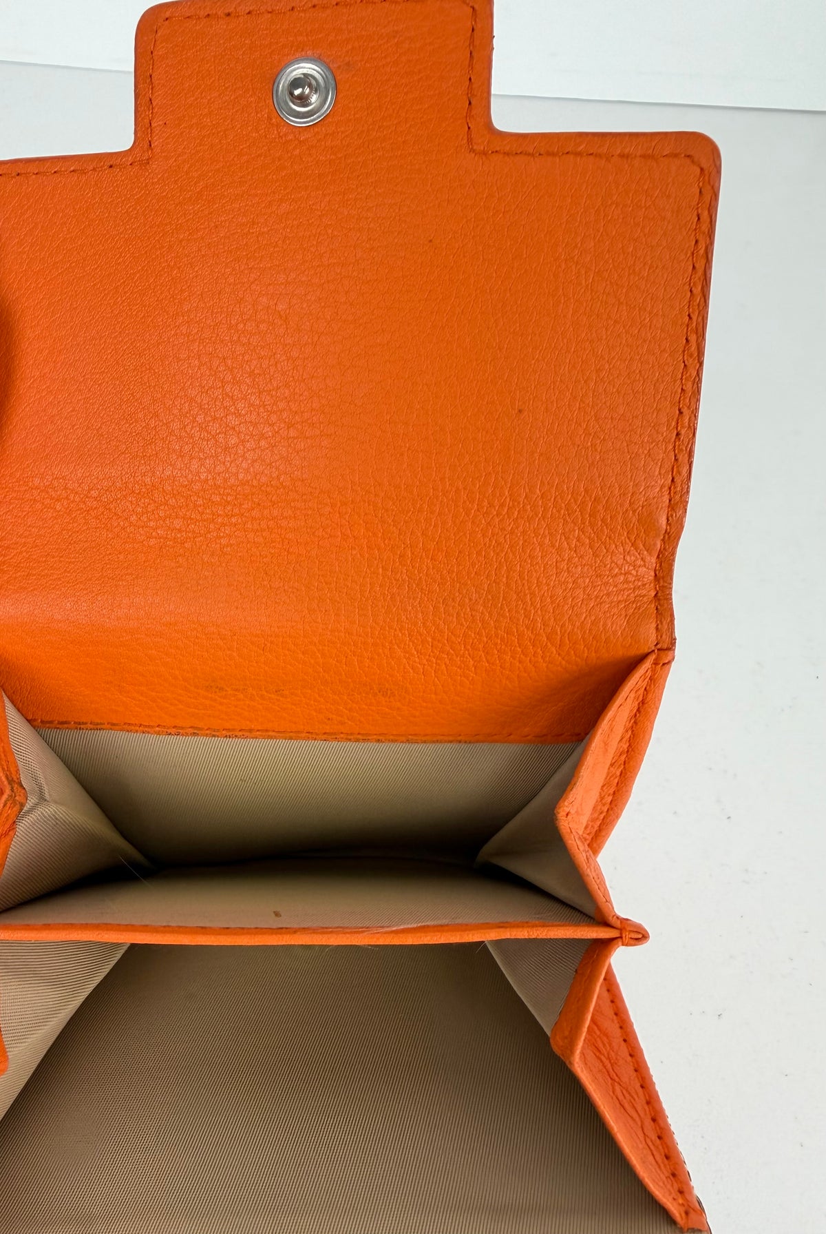 Christian Dior Brown and Orange Diorissimo Canvas Compact Wallet K1