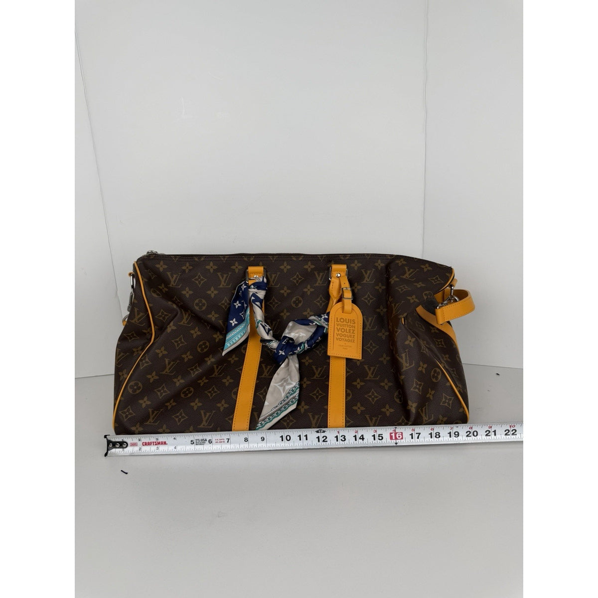 Louis Vuitton Keepall Bandouliere 50 Duffle Bag in Brown Coated Canvas NFC E-1