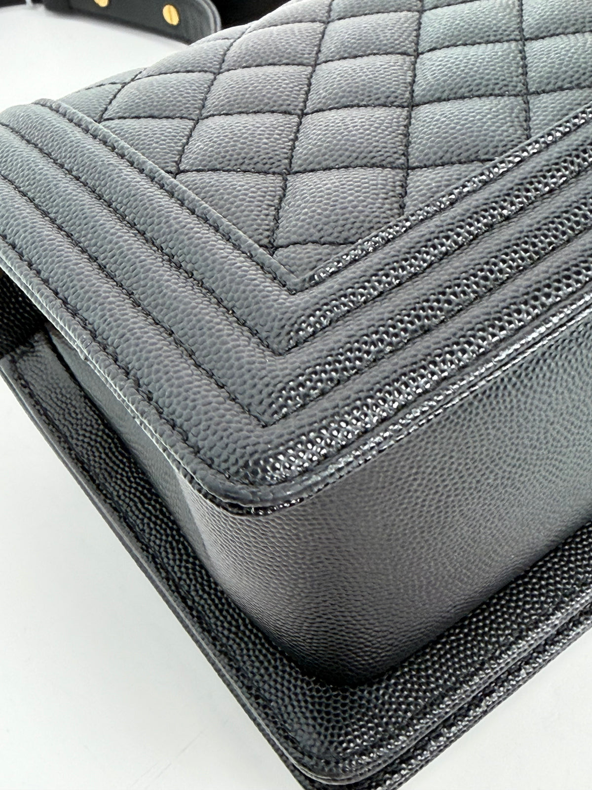 Chanel Boy Bag in Black Caviar Leather NFC YF-2
