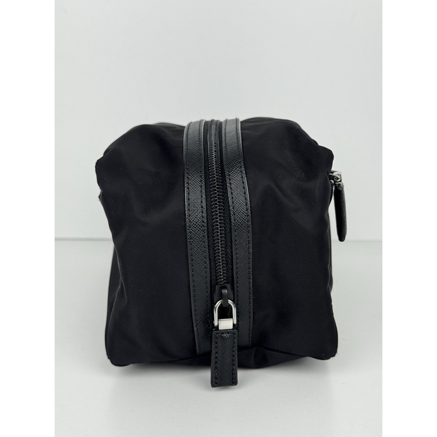 Prada Re Nylon and Saffiano Leather Travel Pouch E-2