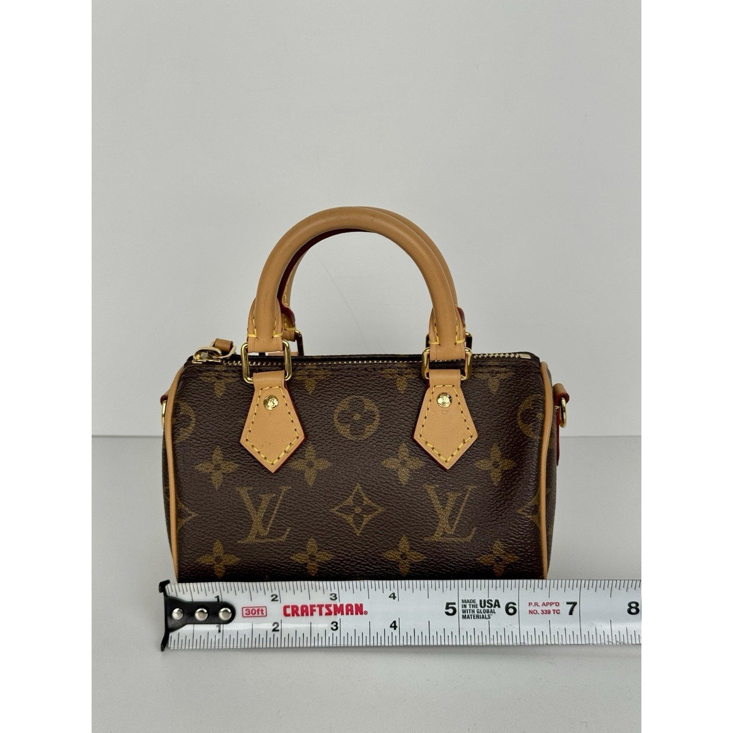 Louis Vuitton Nano Speedy Monogram Canvas Handbag