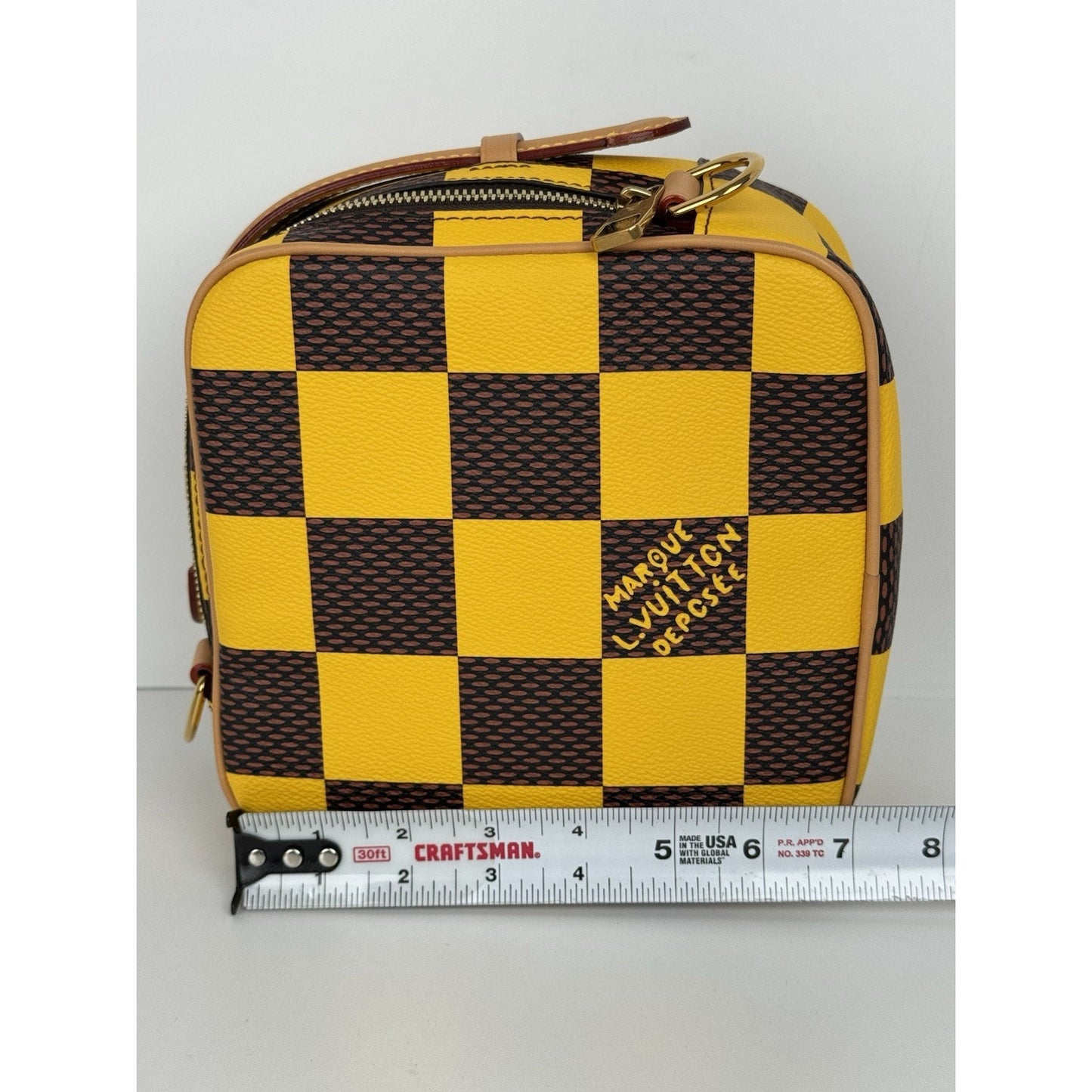 Louis Vuitton Damier Pop Chess Messenger Jaune Mat Yellow Bag