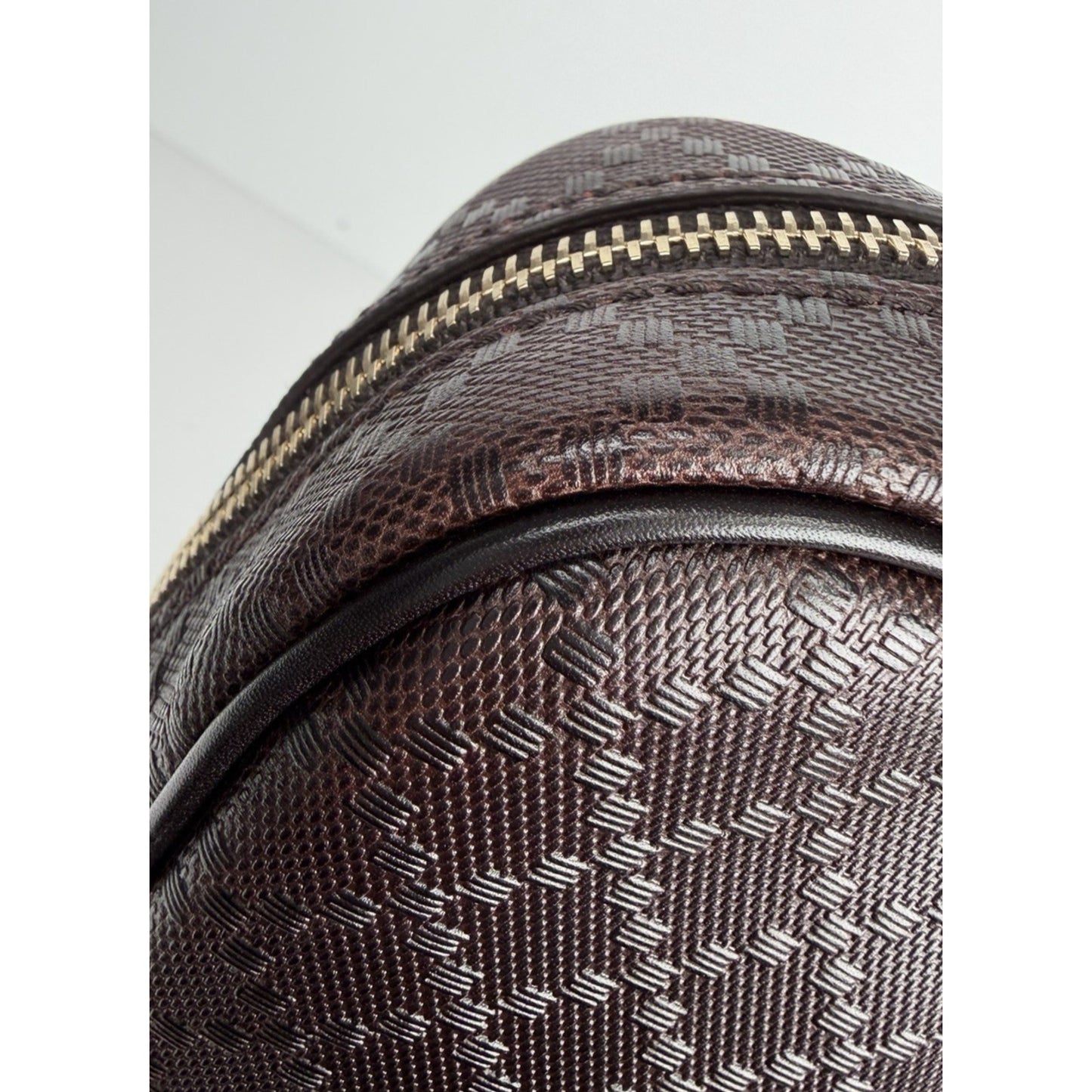 GUCCI Guccissima GG Unisex Brown Leather Briefcase Large S