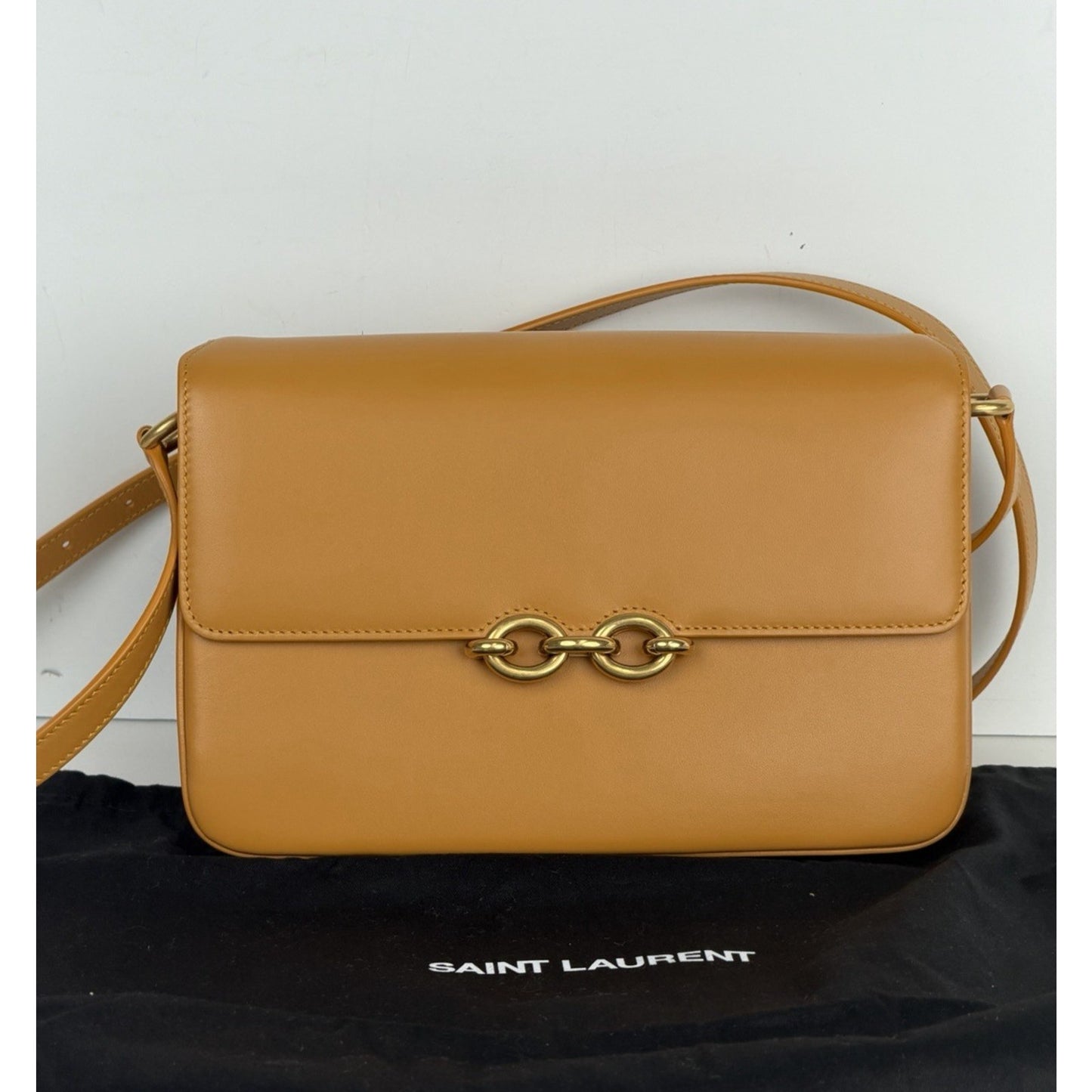 Saint Laurent Le Maillon Shoulder Bag in Yellow Leather for Women D3