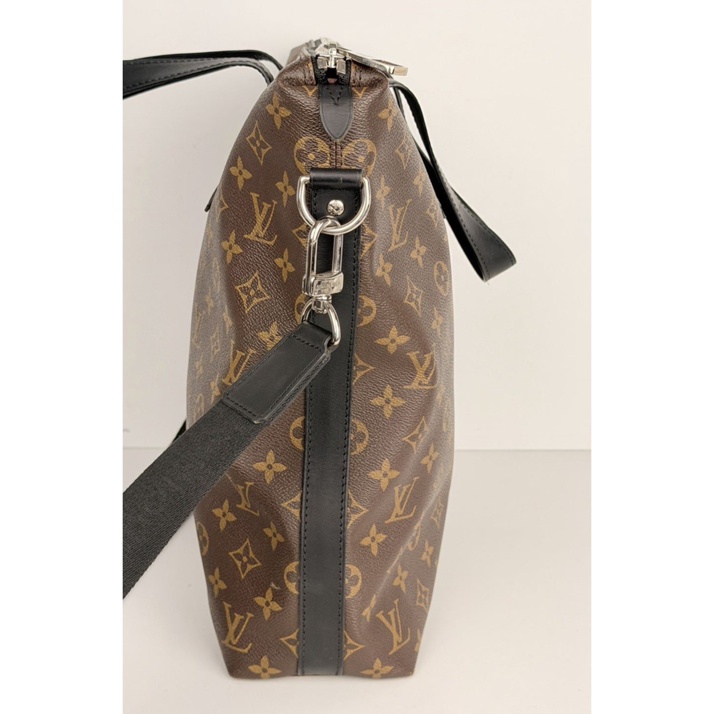 Louis Vuitton Kitan Tote Bag Monogram Macassar Coated Brown Canvas 2014 S