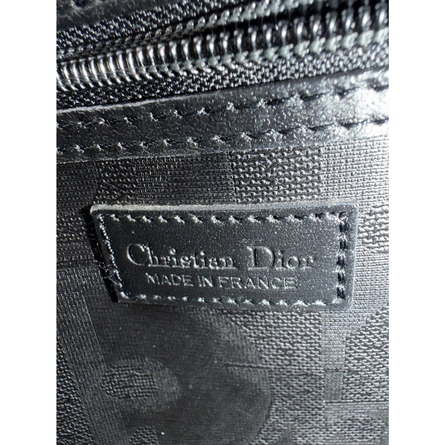 Christian Dior Trotter Boston Travel Duffel Bag Vintage in Black Leather S