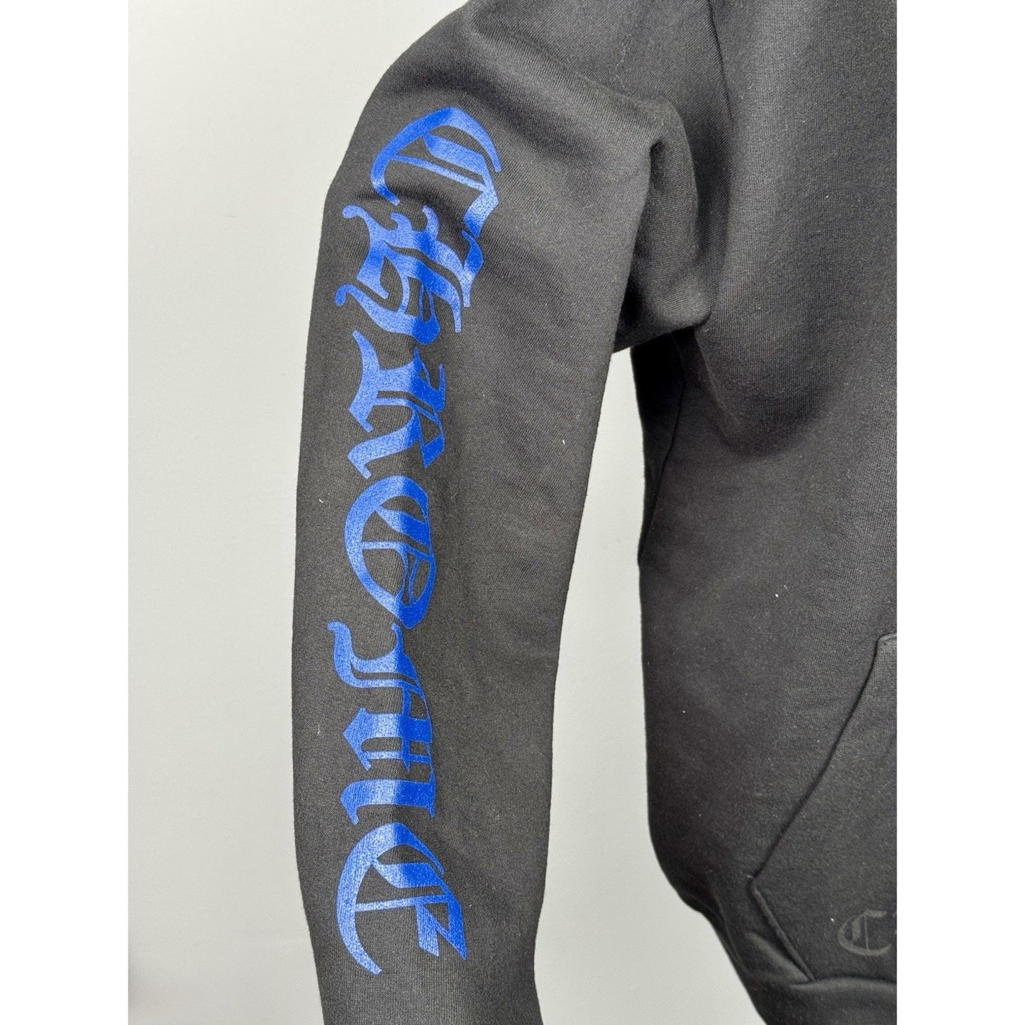 Chrome Hearts Vertical Logo Oversize Pullover Hoodie, Size: M