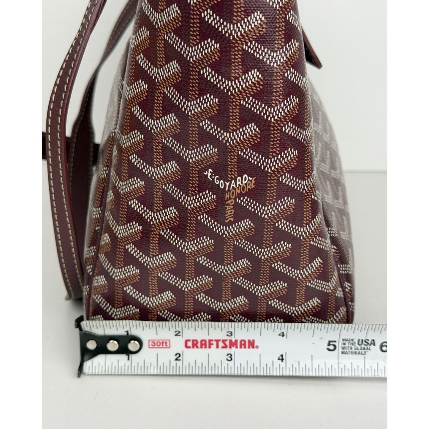 Goyard Sac Rouette PM Bag in Burgundy Goyardine Coated Canvas E1