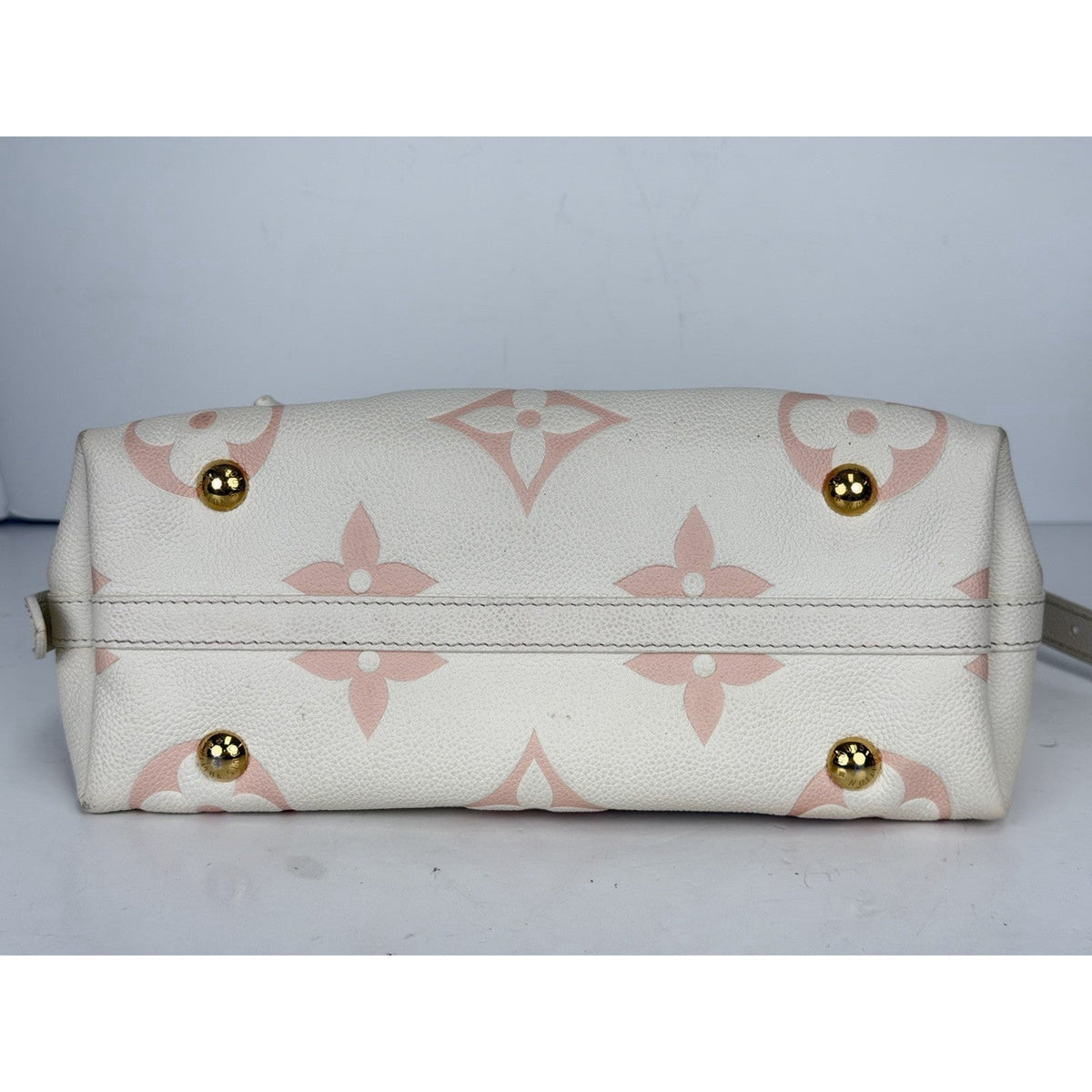 Louis Vuitton CarryAll Bag PM White Pink Giant Monogram Empreinte Leather NFC D7
