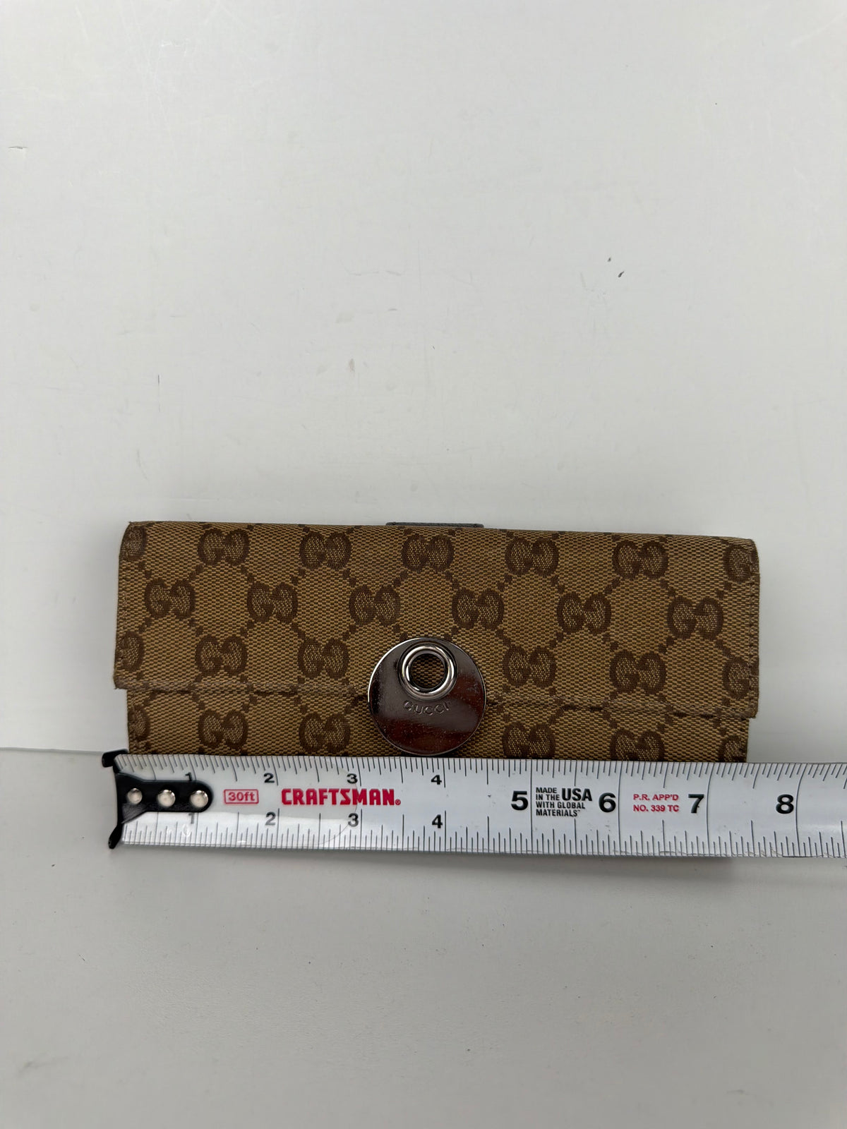 Gucci Canvas Eclipse Continental Wallet in Brown Canvas