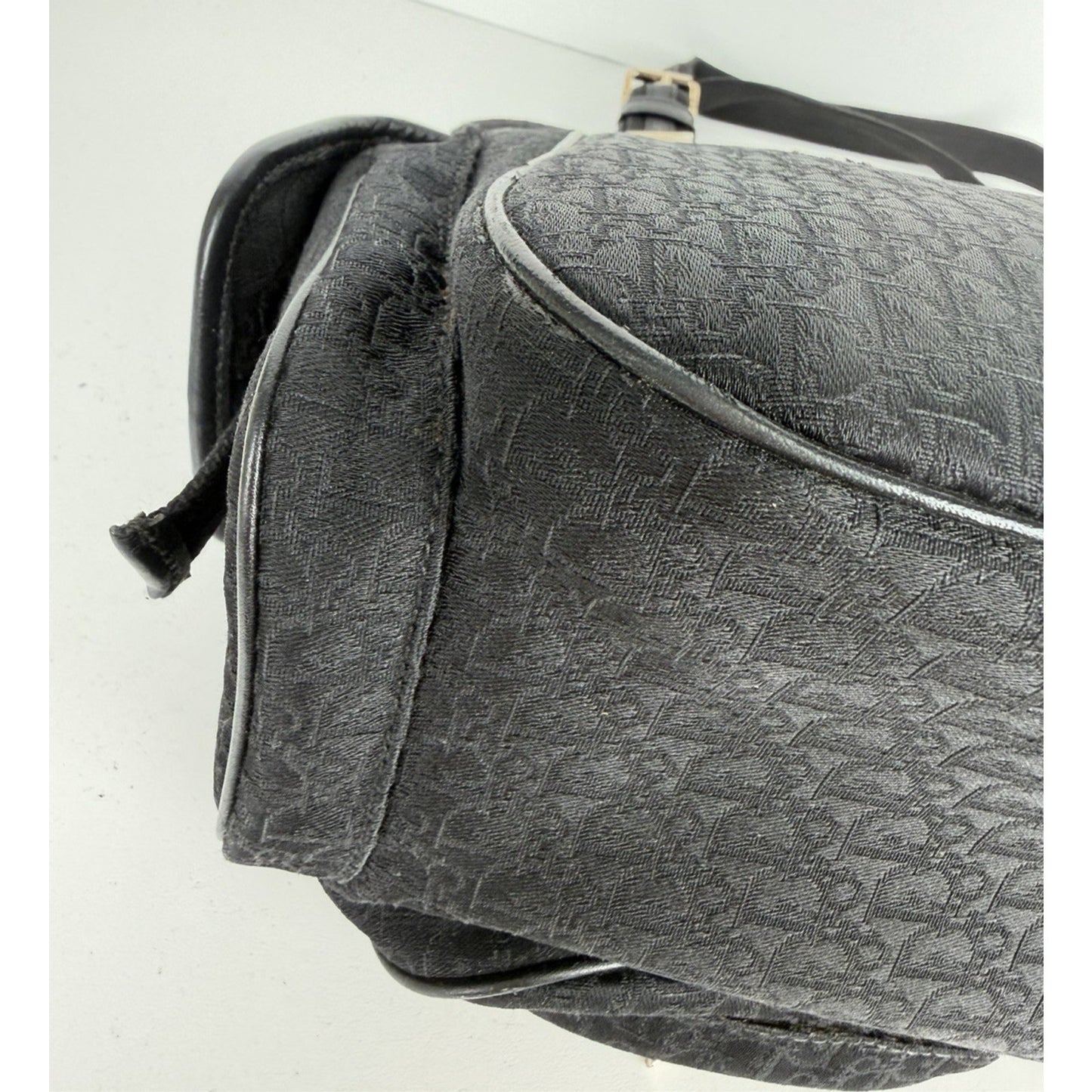 Christian Dior Vintage Diorissimo Multi-Pocket Shoulder Bag Black Canvas 2005 S7