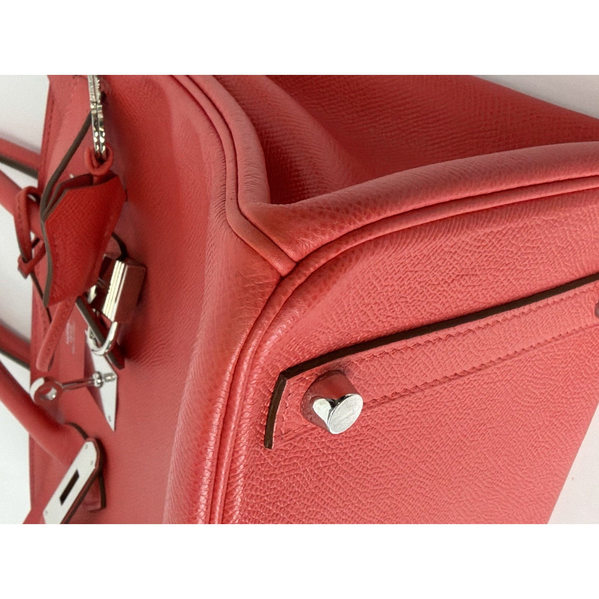 Hermes Birkin Handbag 30 in Orange Field Epsom Leather Silver Hardware 2012 C2