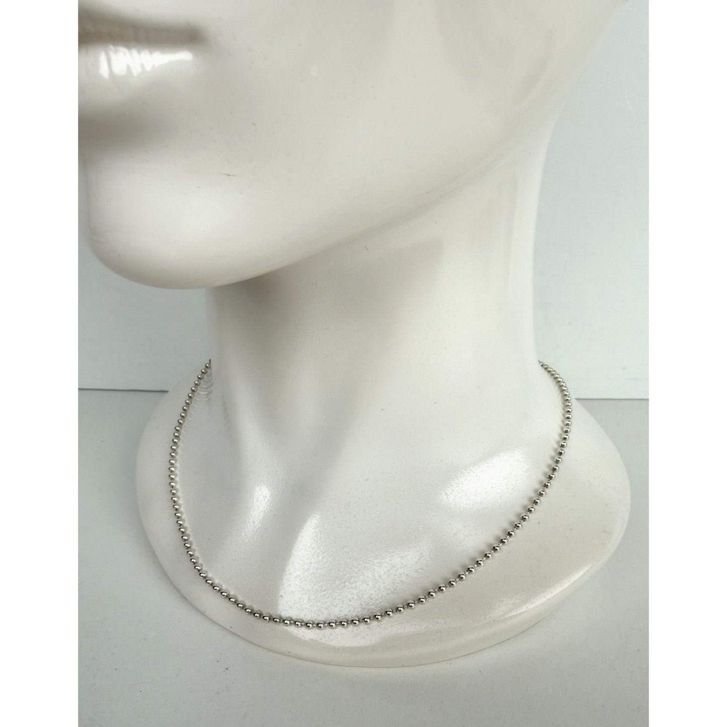 Tiffany & Co Sterling Silver 925 Ball Chain Necklace 18 In Unisex