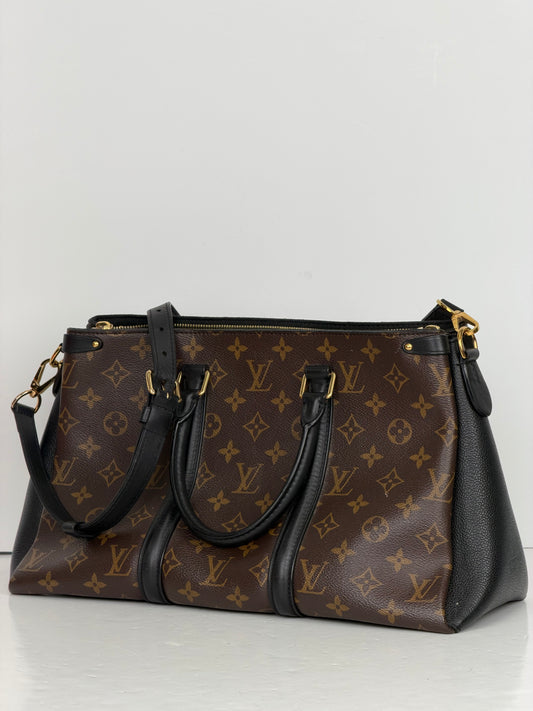 Louis Vuitton Monogram Soufflot BB Bag in Brown Coated Canvas YE9