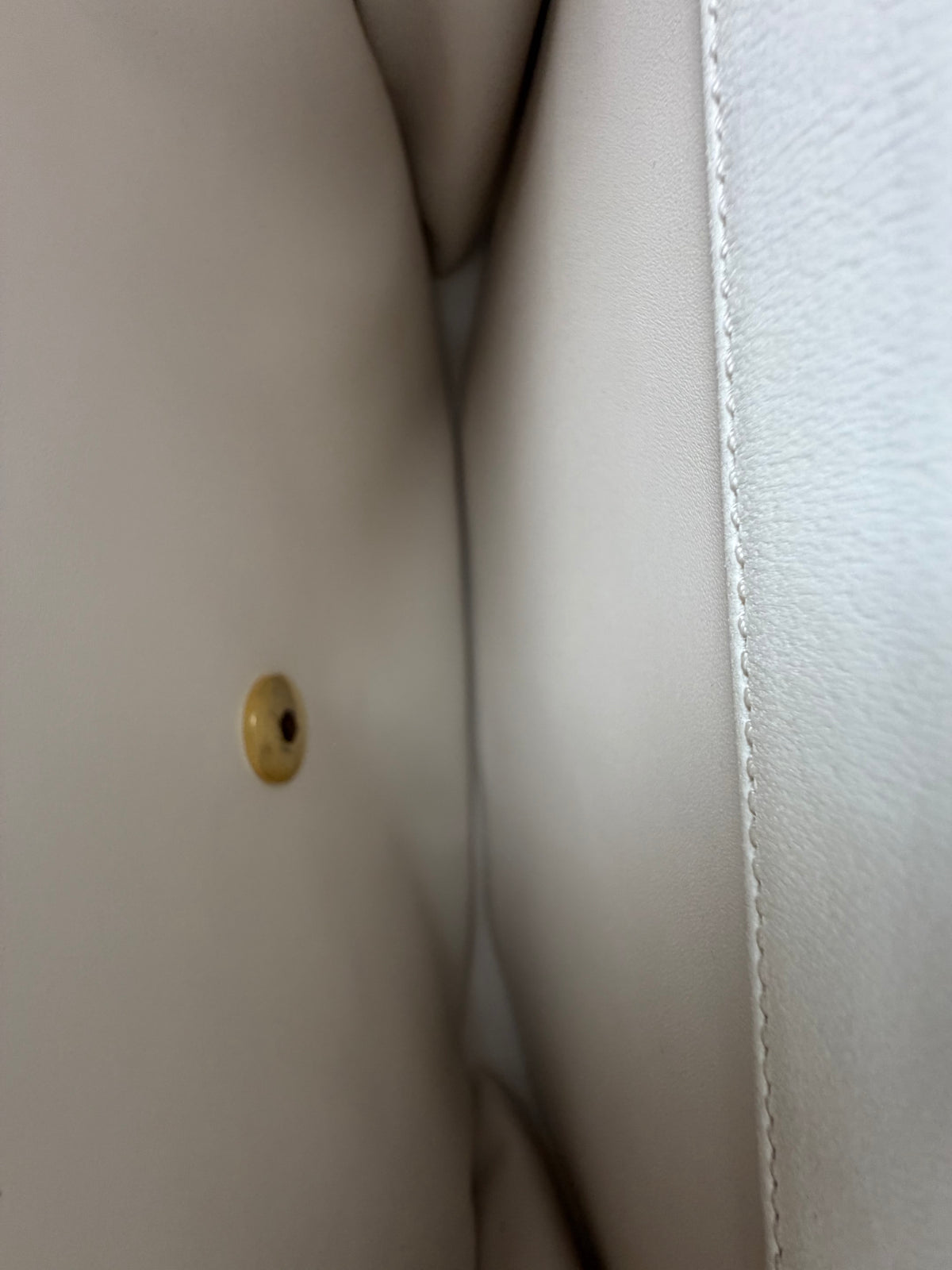 Chanel Half Moon Vintage Double Flap Bag in White Lambskin Leather With Gold-Tone Hardware