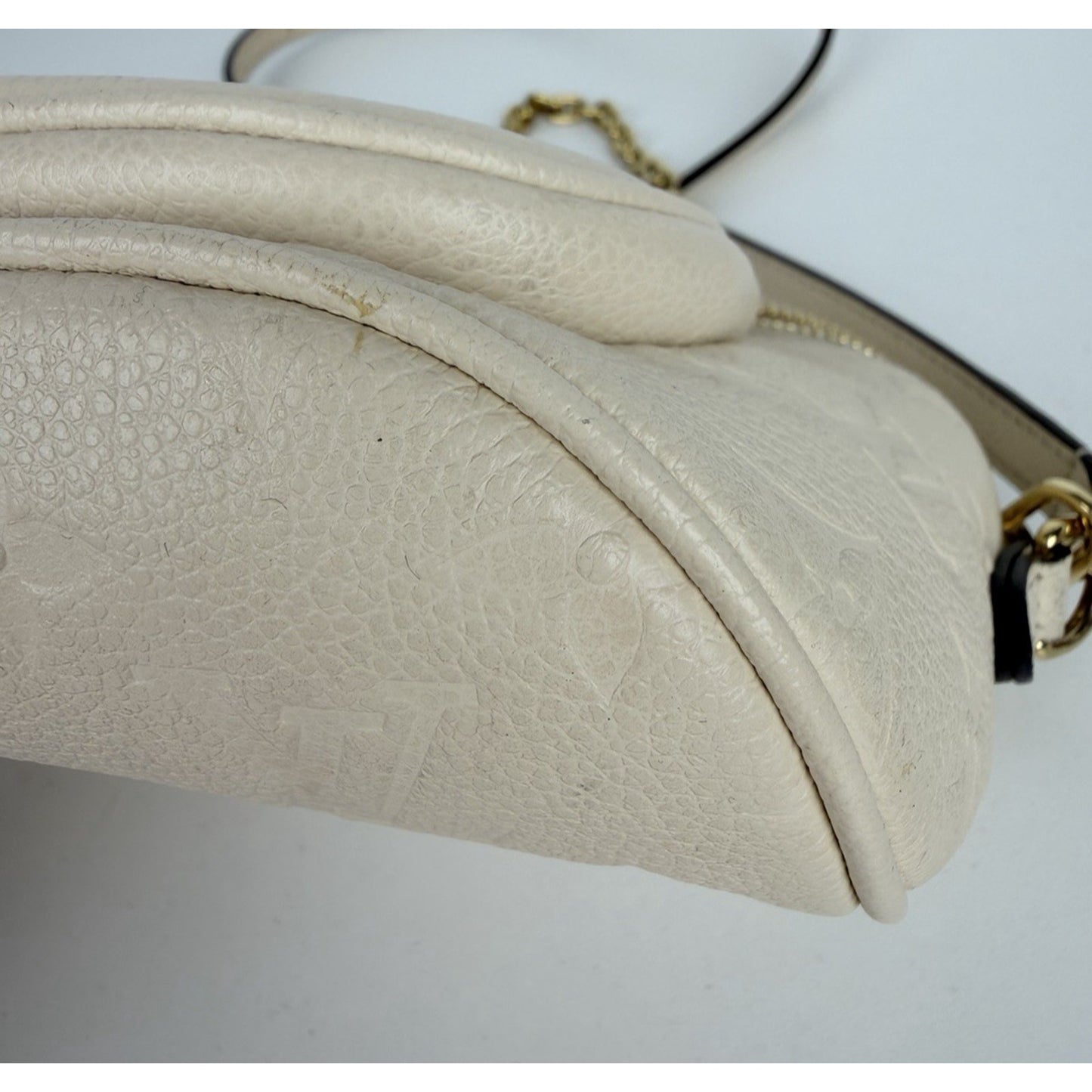 Louis Vuitton Mini Bumbag in Cream Embossed Monogram Empreinte Leather NFC U1