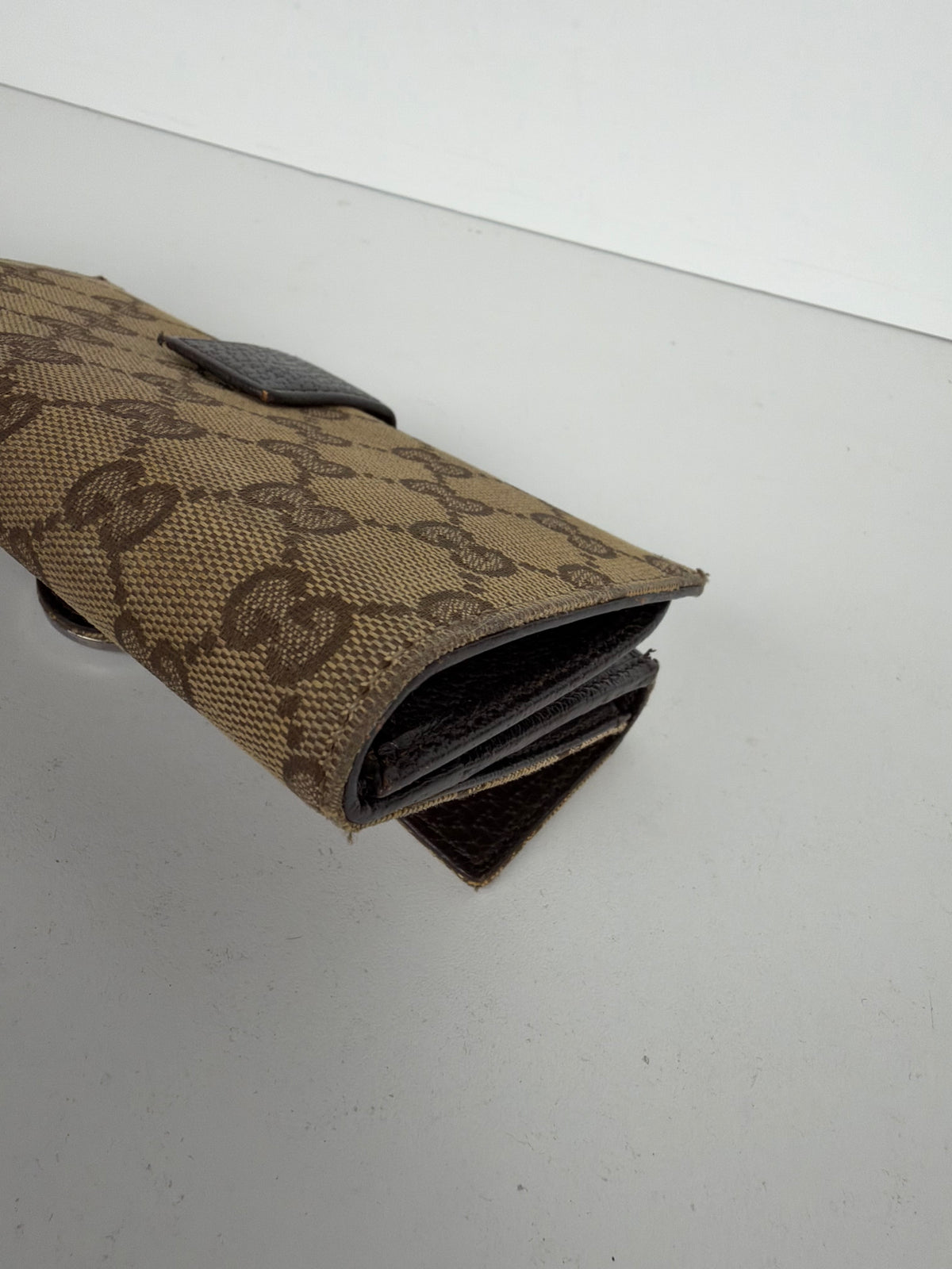 Gucci Canvas Eclipse Continental Wallet in Brown Canvas